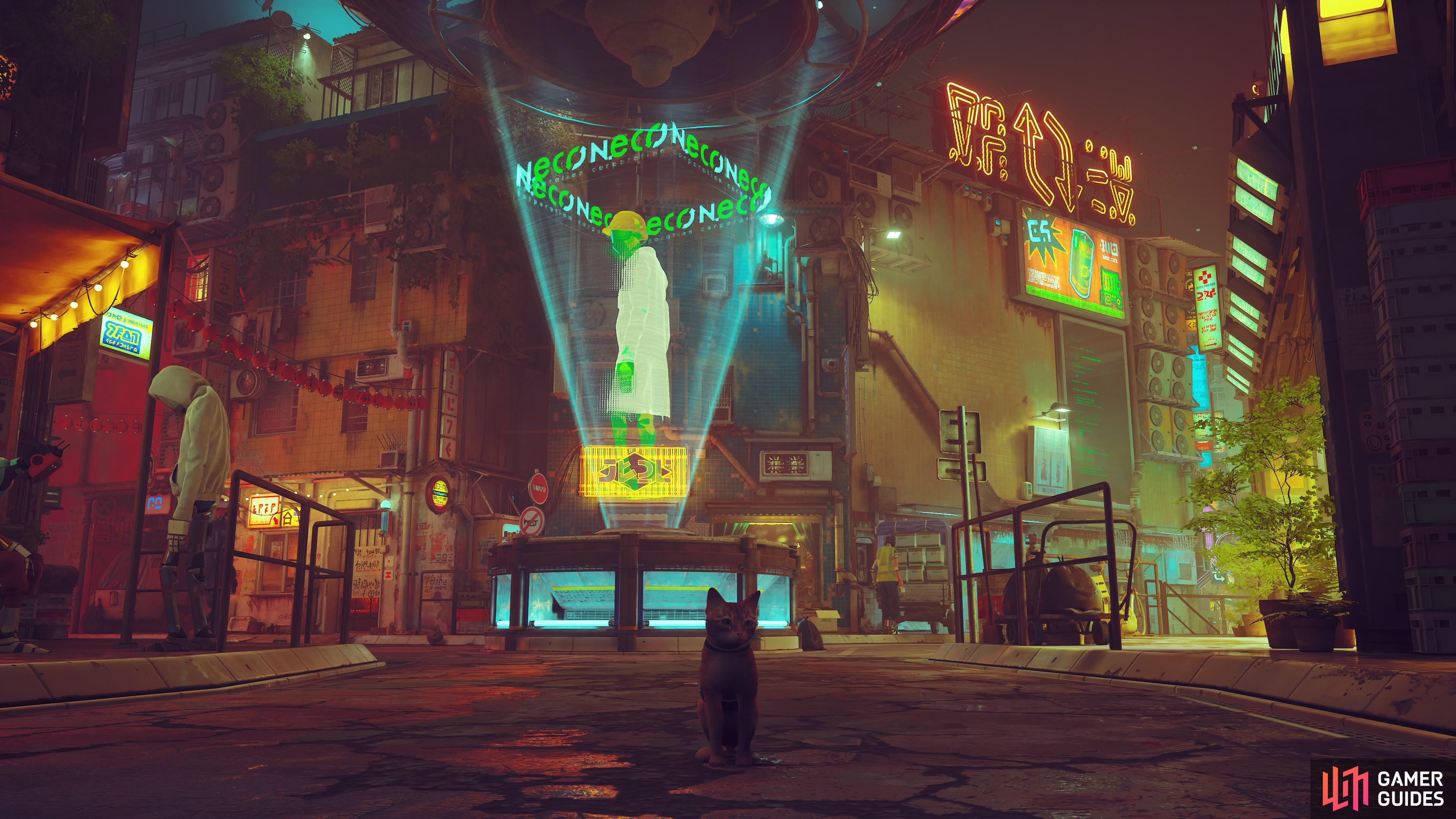 Midtown is one of the many locations you'll visit on your Stray playthrough. 