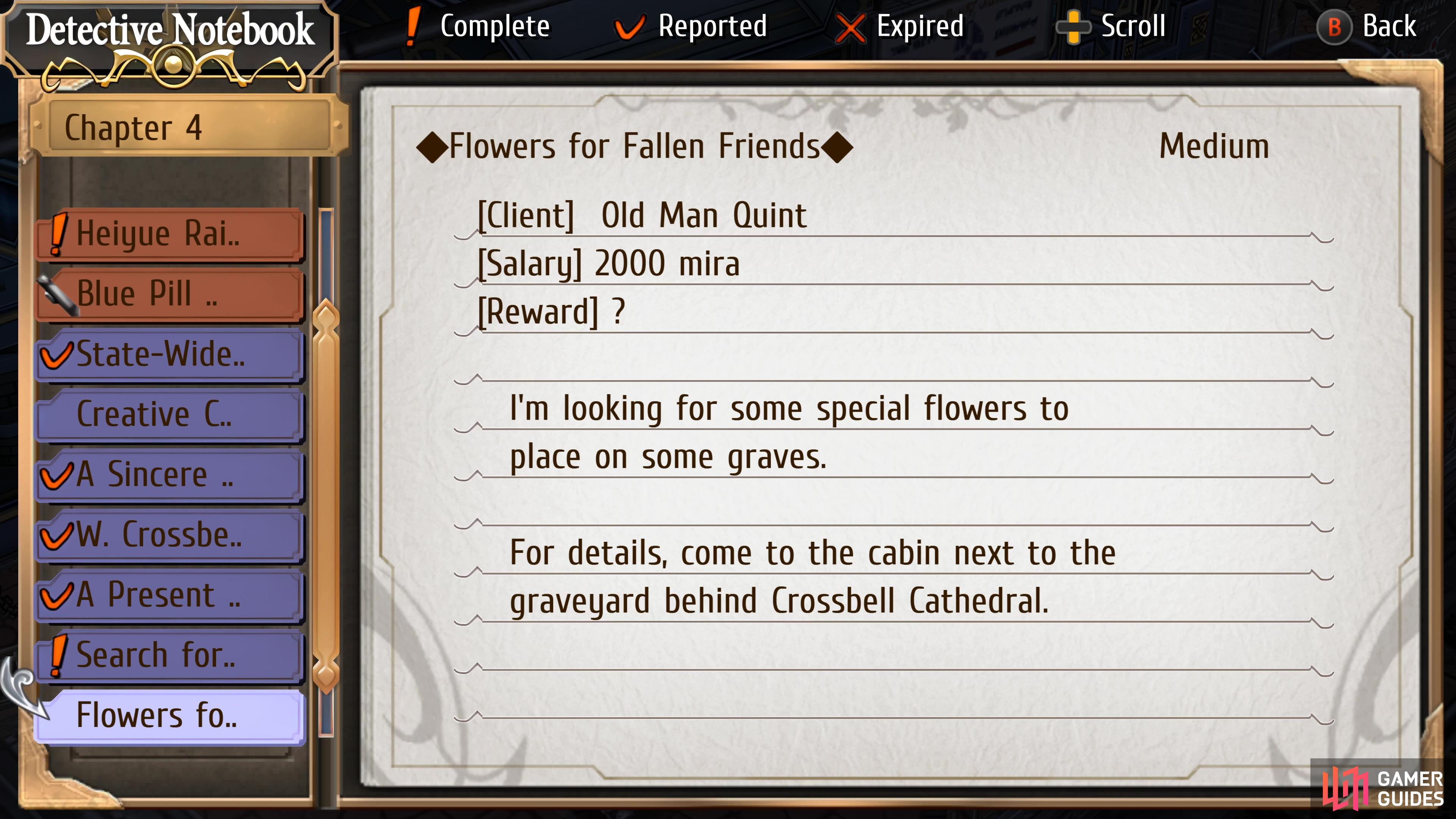 Flowers for Fallen Friends is a request on Chapter 4 Day 2.