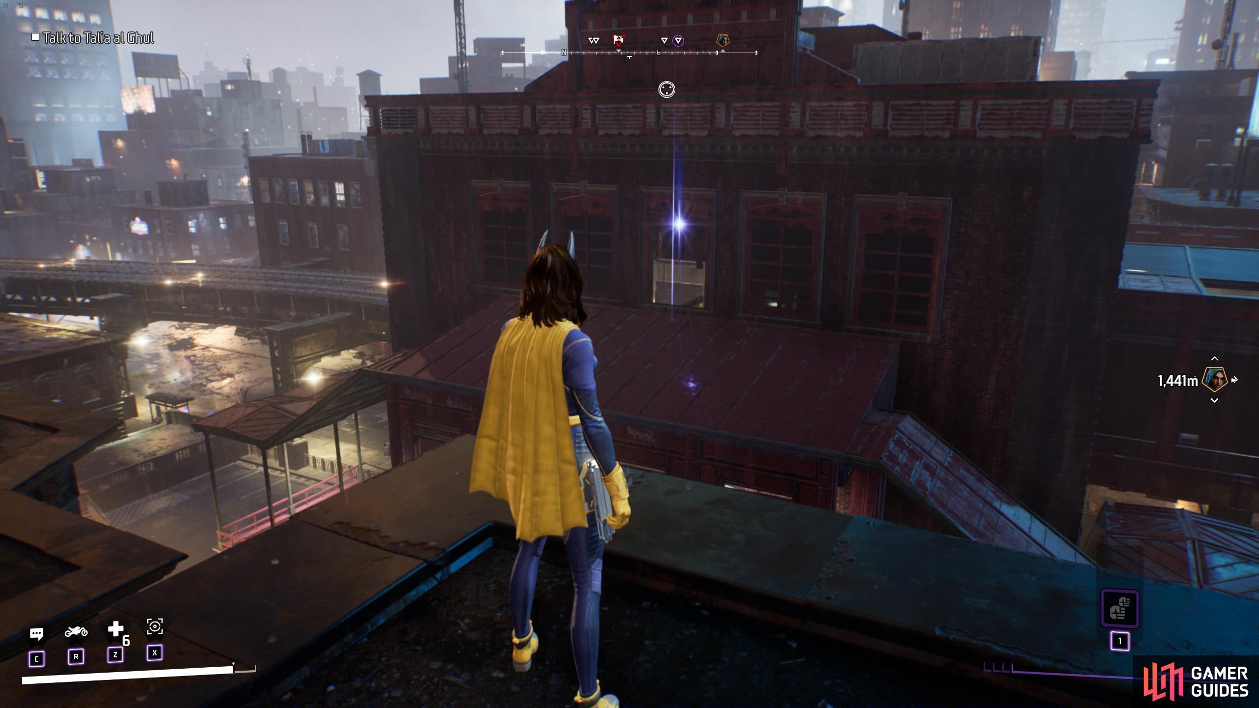 This Batarang can be found just above the broken window. You’ll need to grapple above then drop down to obtain it.