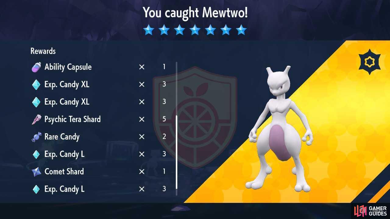 Challenge Mewtwo in Pokémon Scarlet and Pokémon Violet Tera Raid