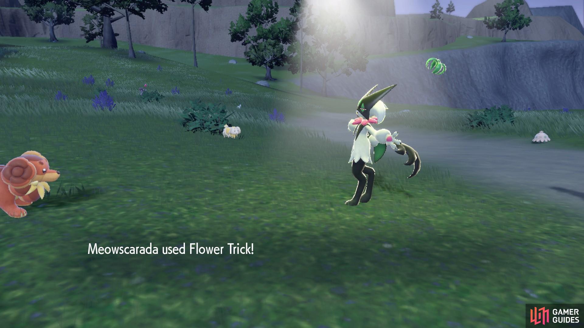 Meowscarada using Flower Trick.
