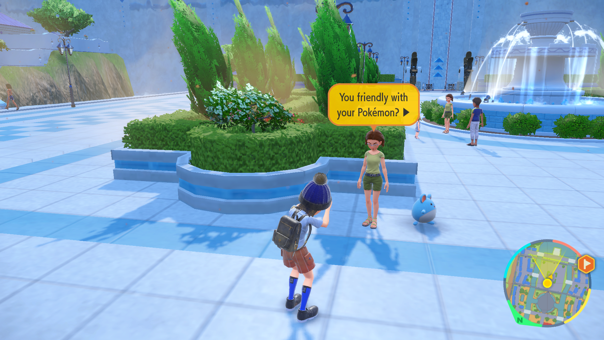 You can check your Pokemons Friendship Level by talking to the NPC in Cascarrafa.