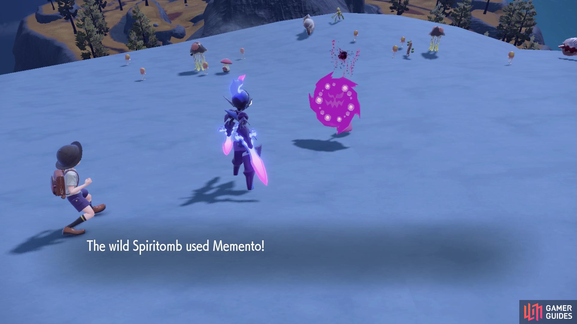 Spiritomb will use Memento to cause itself to faint…maybe it doesn’t wanna be in a ball for all its life…?