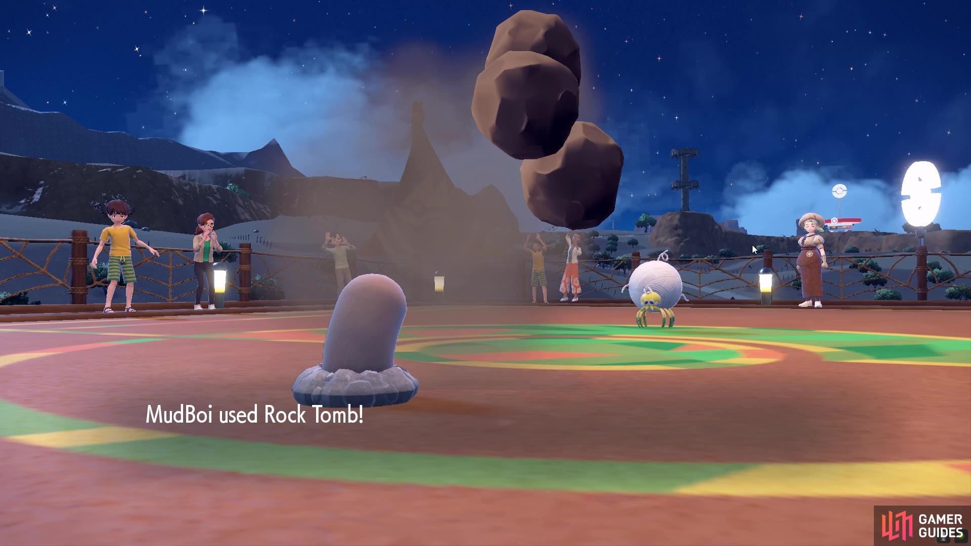Our Diglett has the move ‘Rock Tomb’ which is super effective against bug-types.
