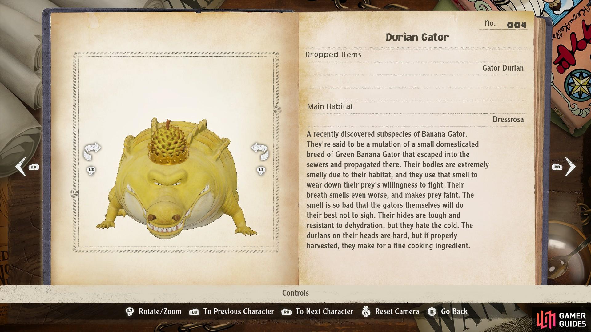 The !Durian Gator is a recently discovered subspecies of the Banana Gator