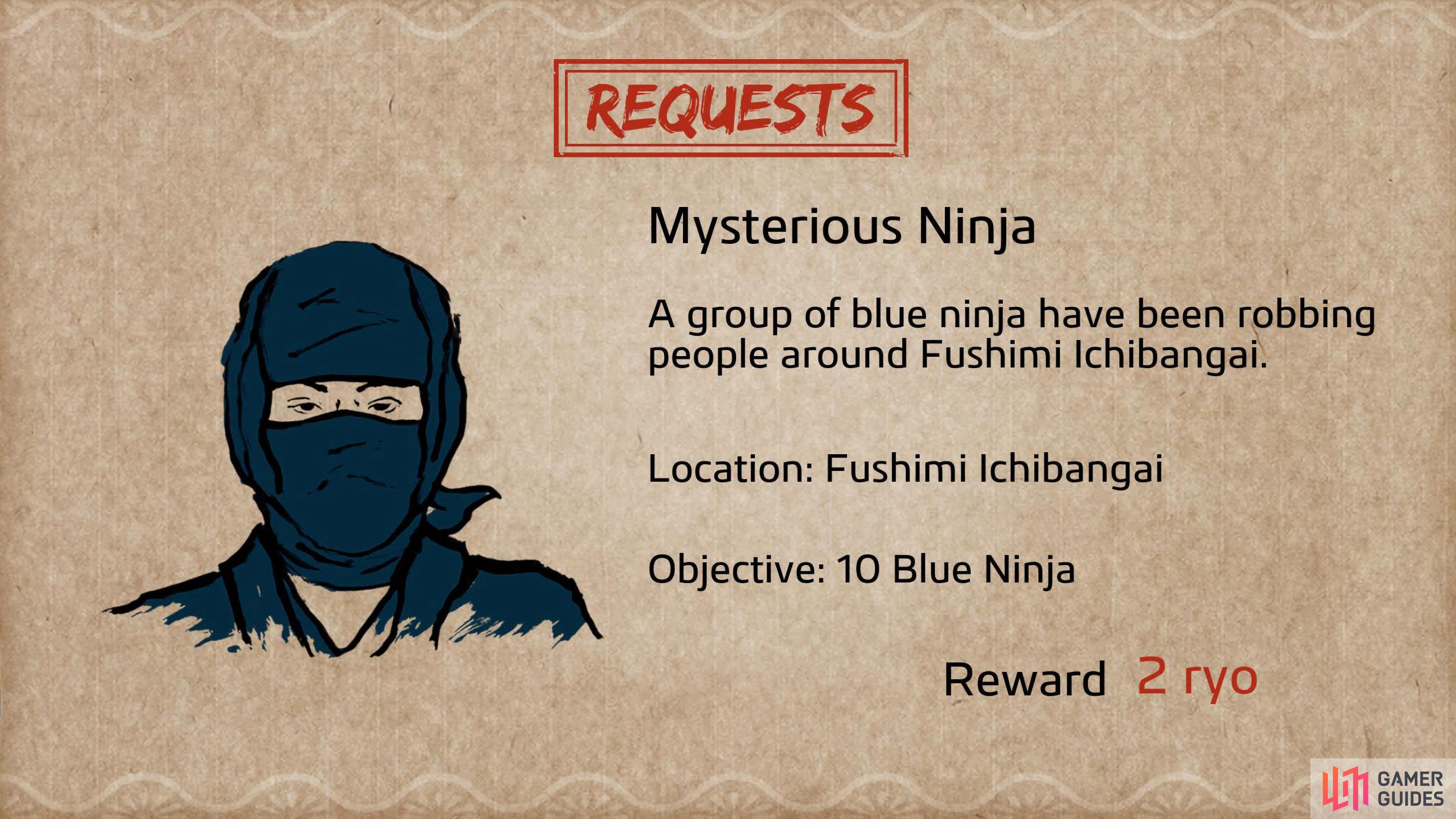 This is the second Mysterious Ninjas request, but this one involves blue ninjas.