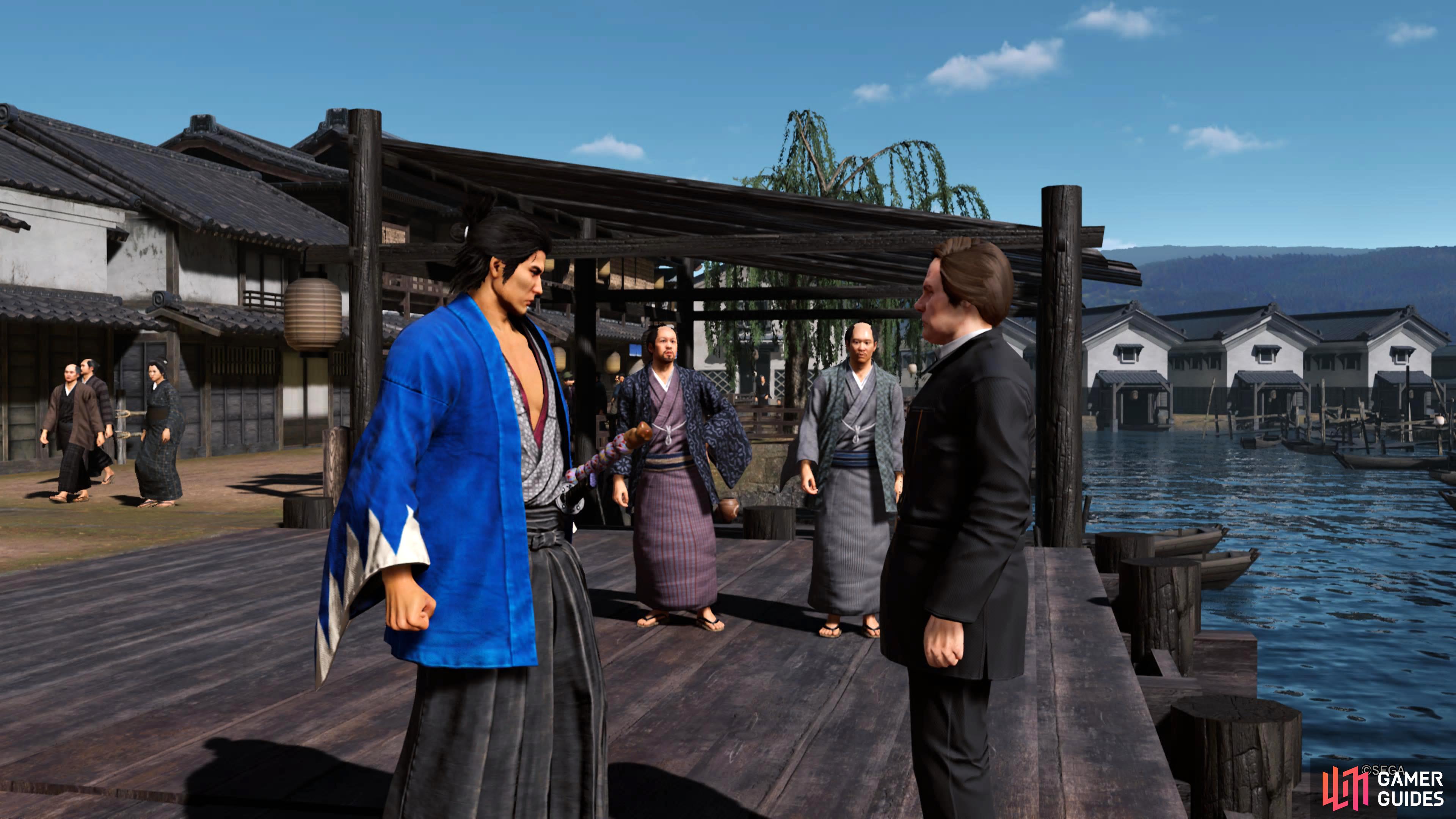 Ryoma meeting the mysterious owner of the Black Ship.