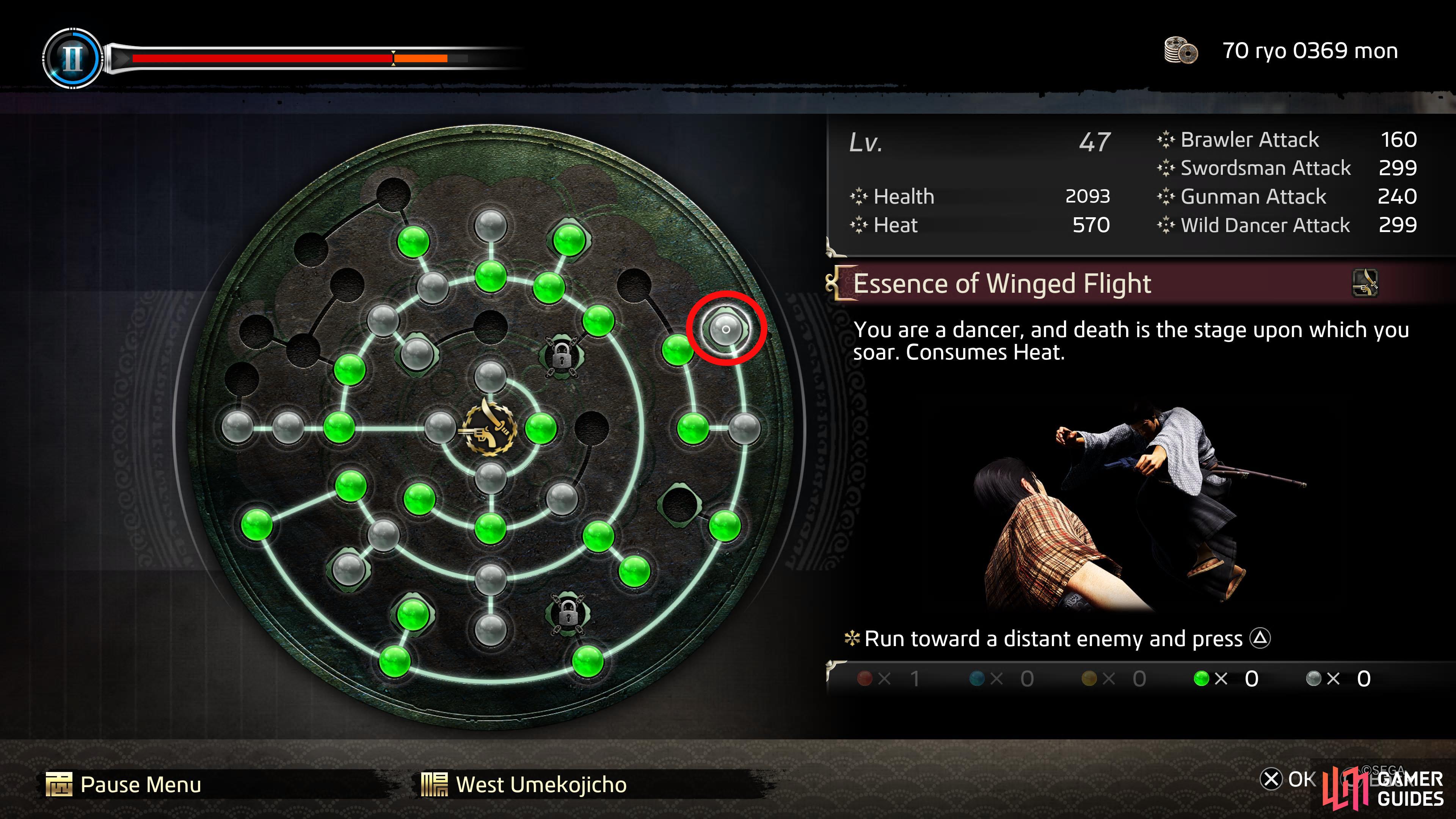 Here’s where Winged Flight appears on the Ability Wheel.