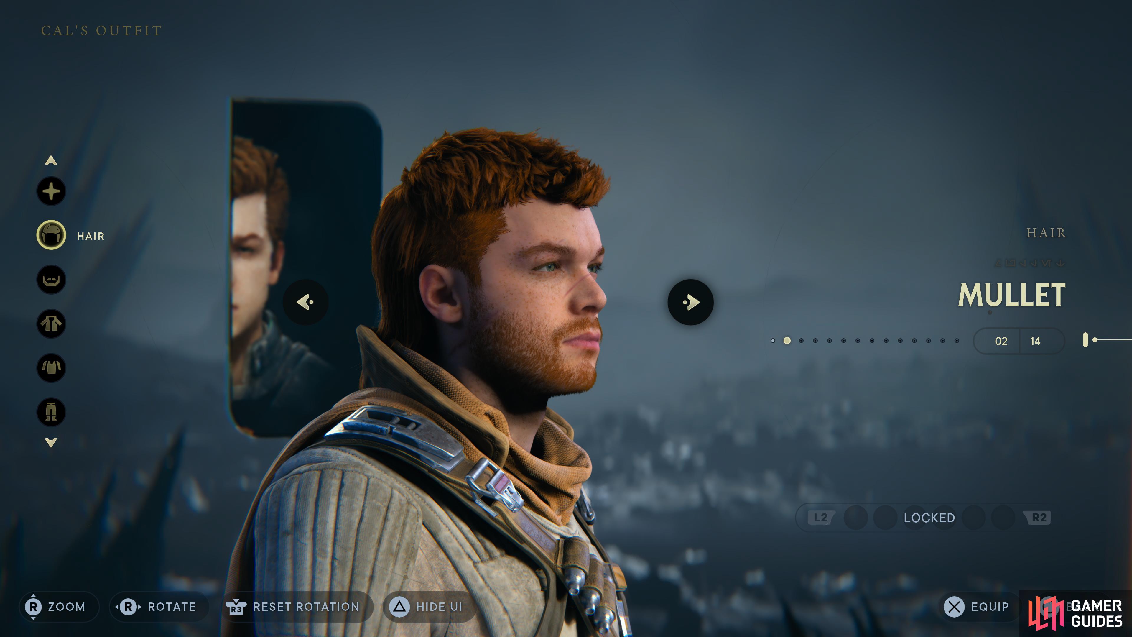 The mullet is the first hairstyle you will find in Star Wars Jedi: Survivor.