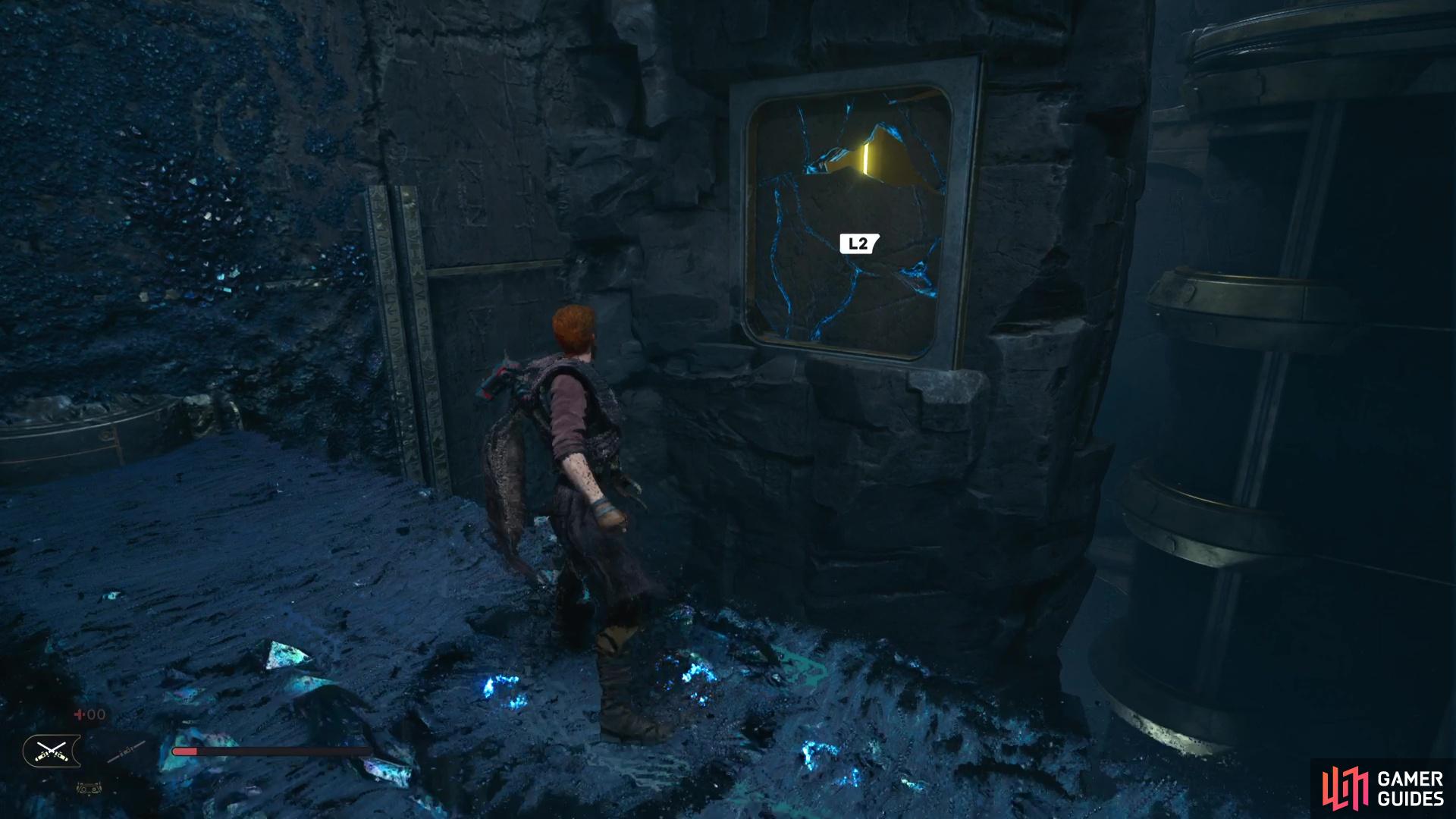 taking the bridge across and grab the next Orb from this wall.