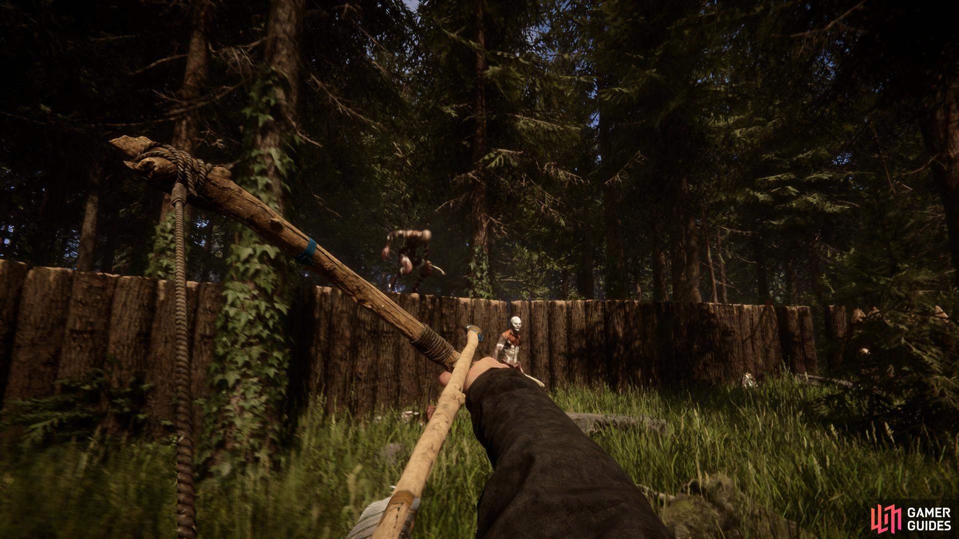 Can your PC run it, or will you stutter trying to hit these targets because you can’t handle the Sons of the Forest system requirements? Image via Endnight.