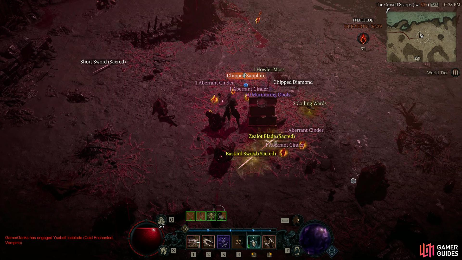 Coiling Wards in Diablo 4, among other legendary crafting resources, can drop from the Helltide event.
