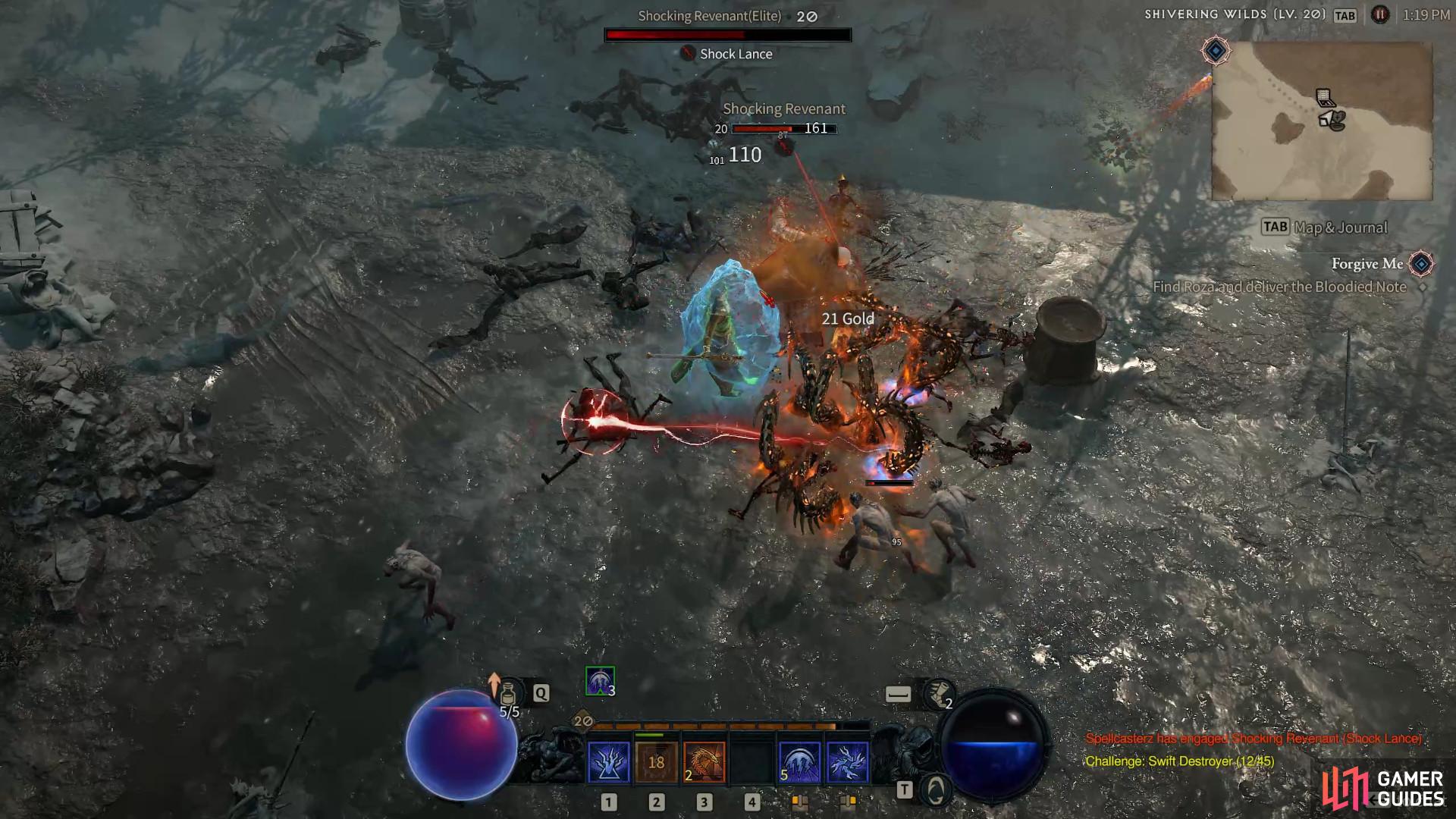 Here is what having a barrier on looks like in Diablo 4, feat the Sorc’s Frost Armor.