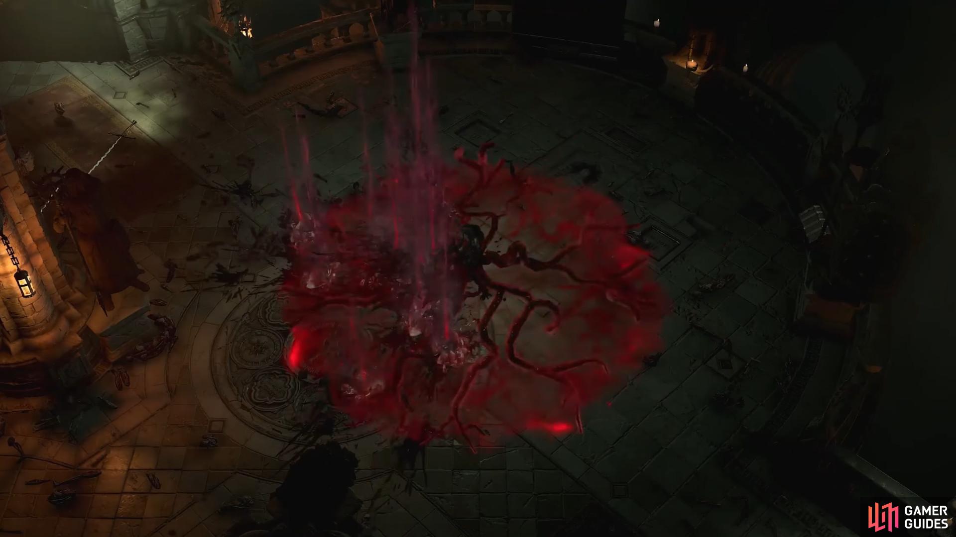 Use the power of Blood to fortify and Overpower yourself and enemies in this Necromancer Blood focused AOE build. Image via Blizzard Entertainment.