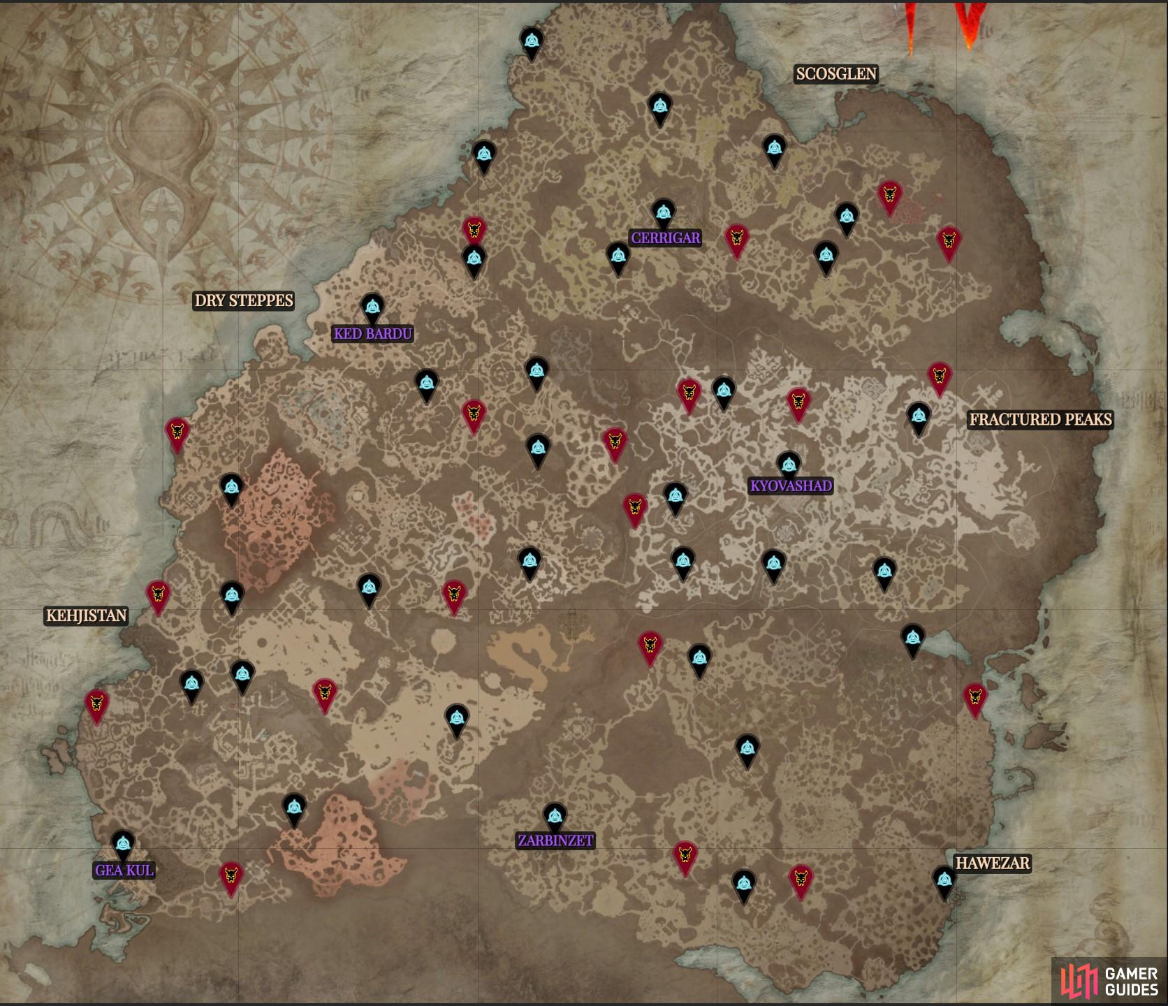 All Gear Spawning Locations, Race V4