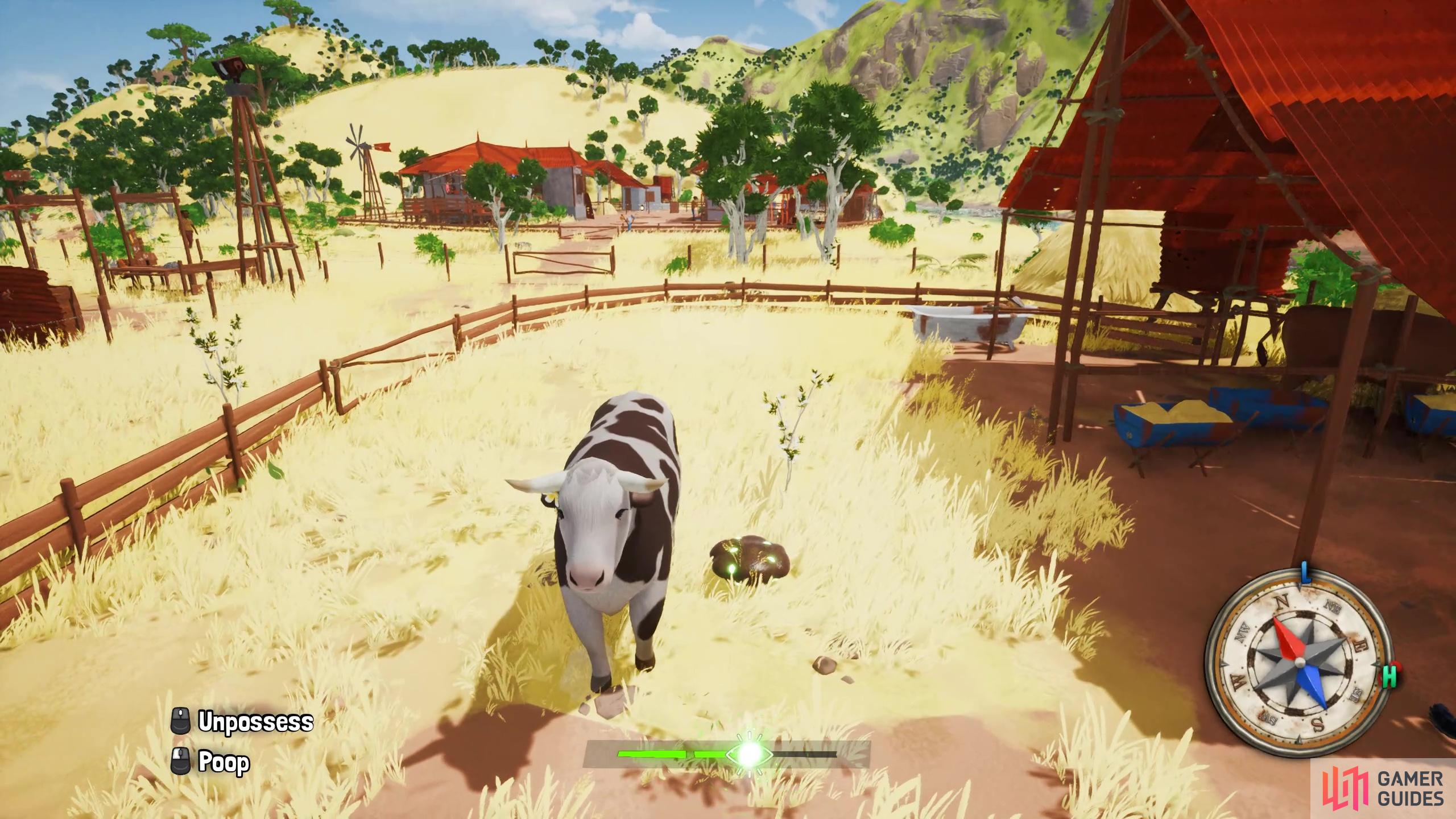 Soul jump into a cow to make some explosive poops!