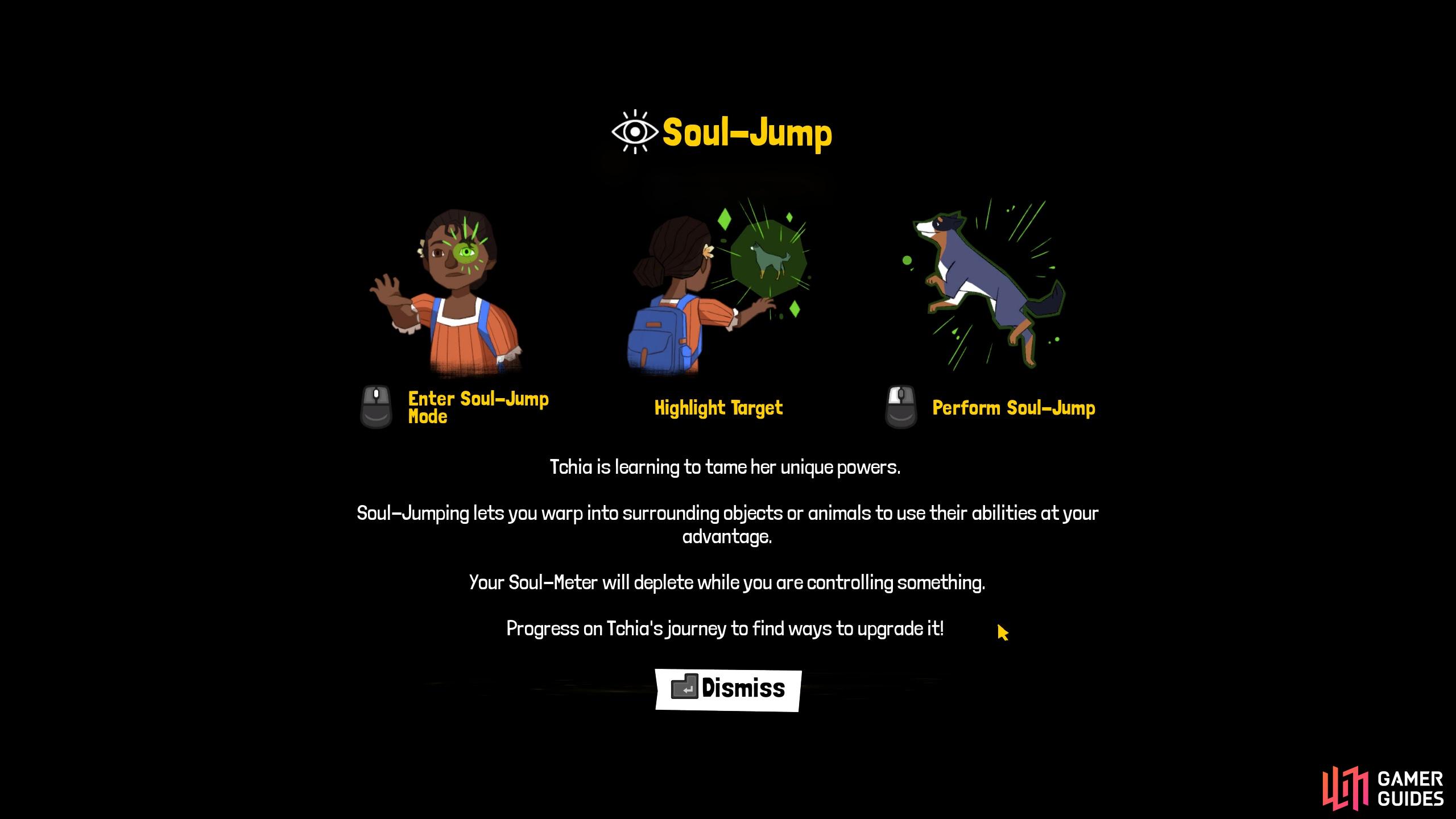 You’ve now unlocked soul jumping!