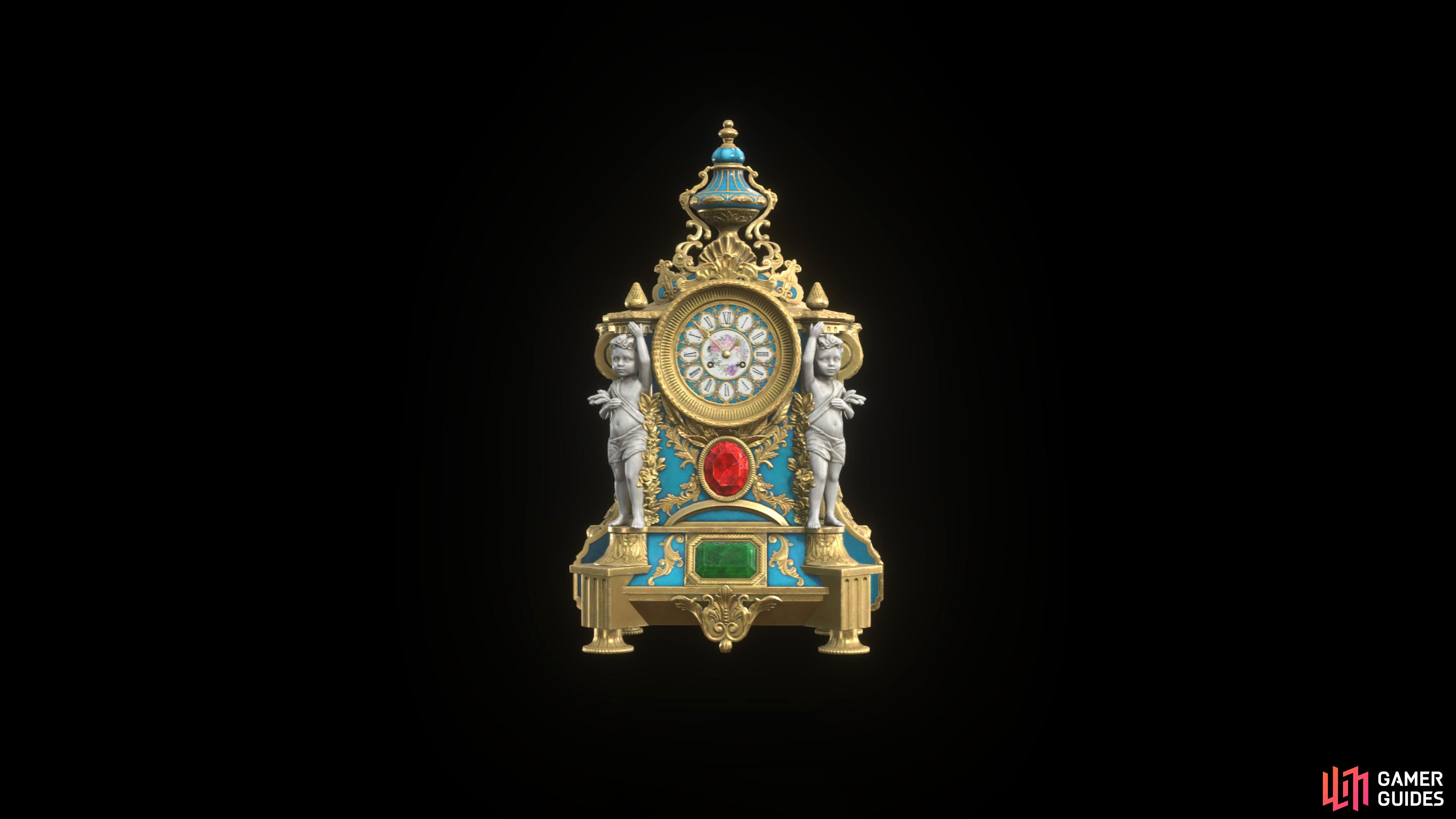 The Extravagant Clock has two slots. One Rectangle, one Oval.
