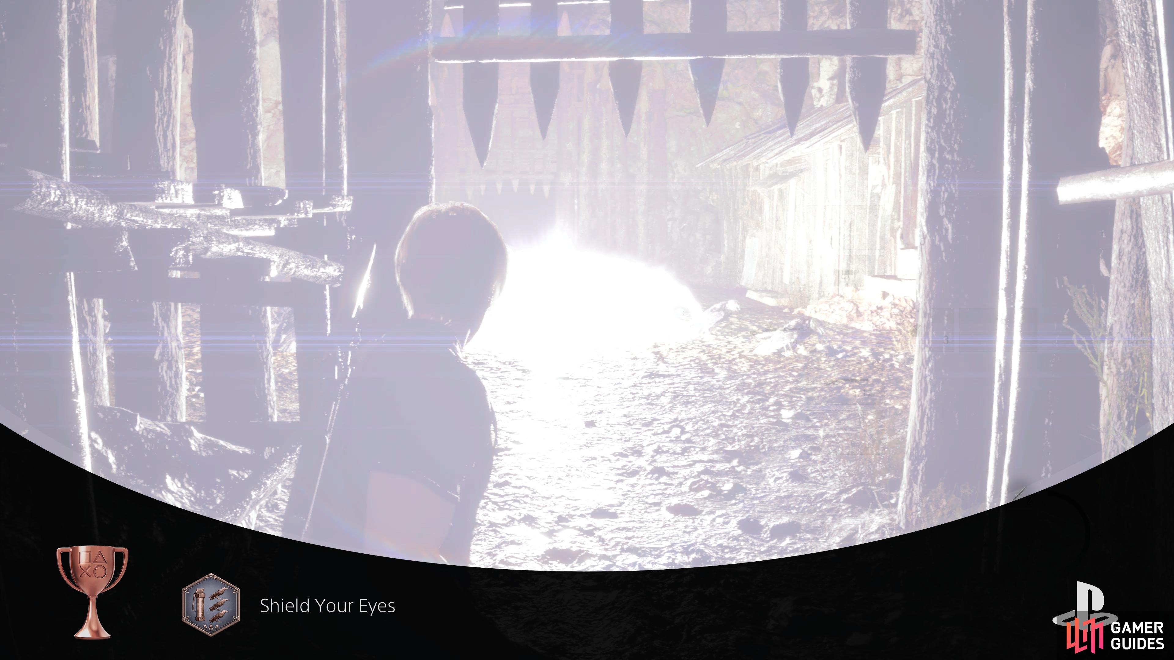 The Shield Your Eyes Trophy is rewarded for killing three enemies with a flash grenade in Resident Evil 4 Remake.