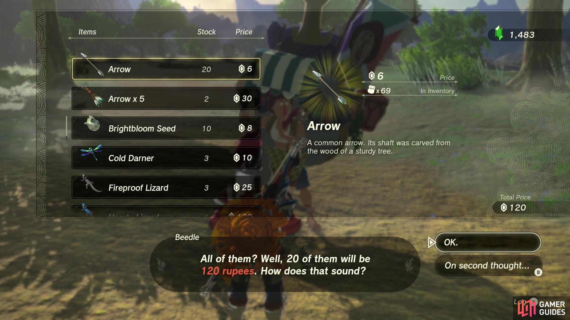 Go on a grand tour of all the stables and purchase Beedle’s arrows!