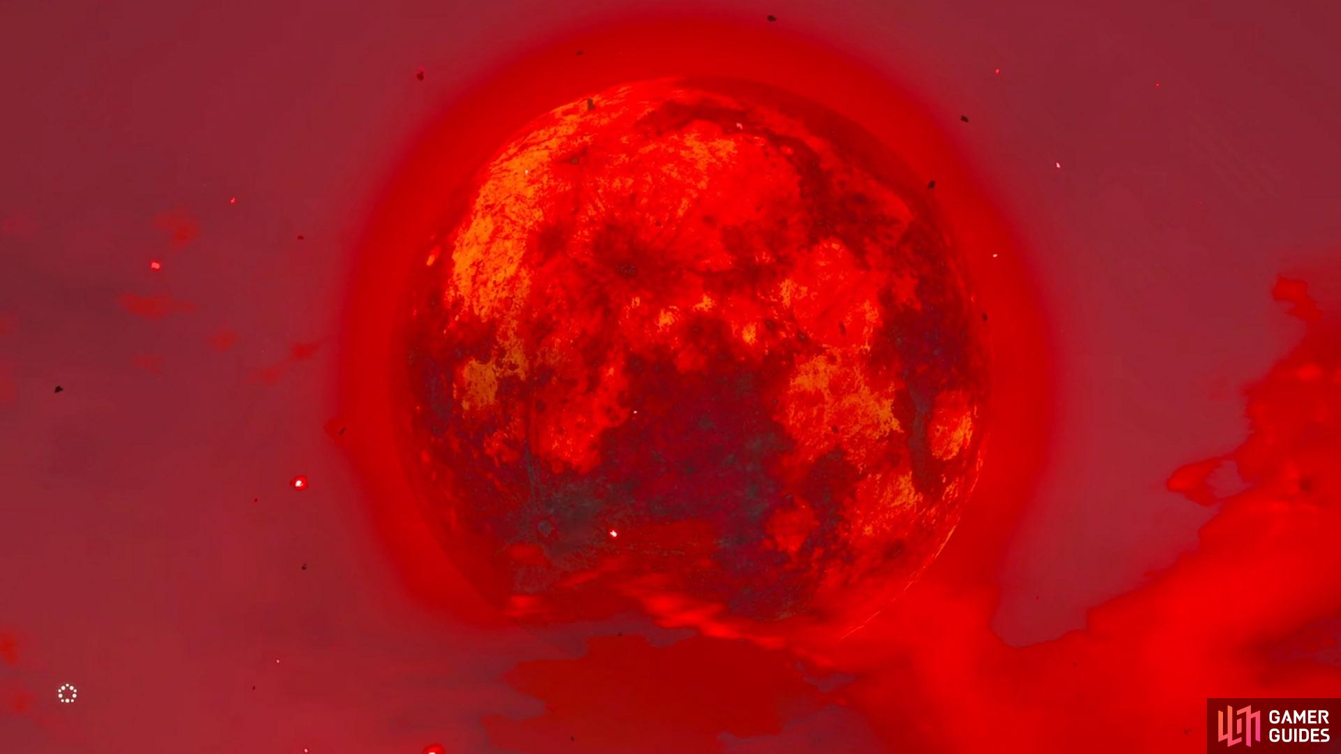 The Blood Moon rising in Tears of the Kingdom
