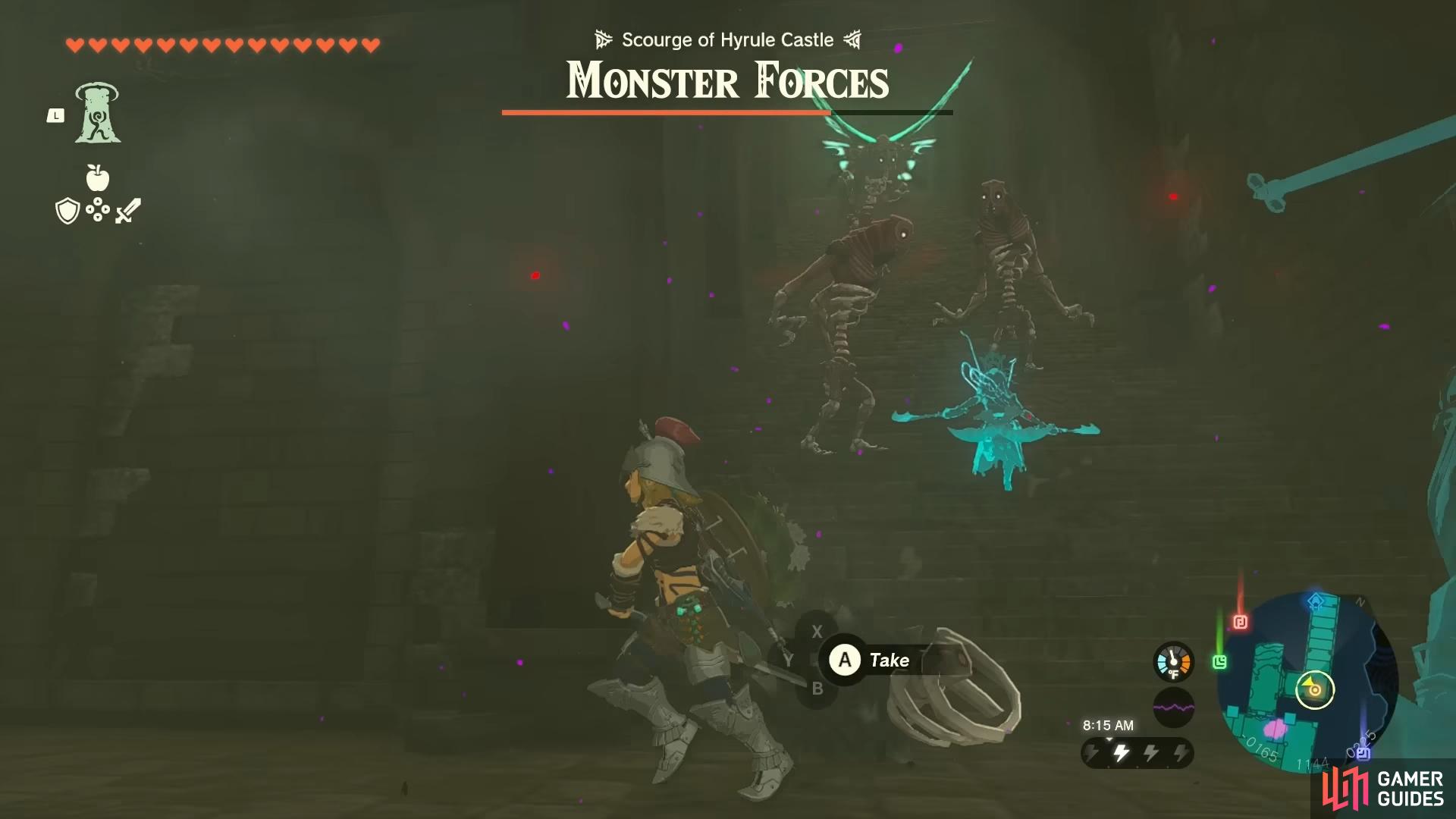 The third !Hyrule Castle Monster Forces battle containing !Gibdo