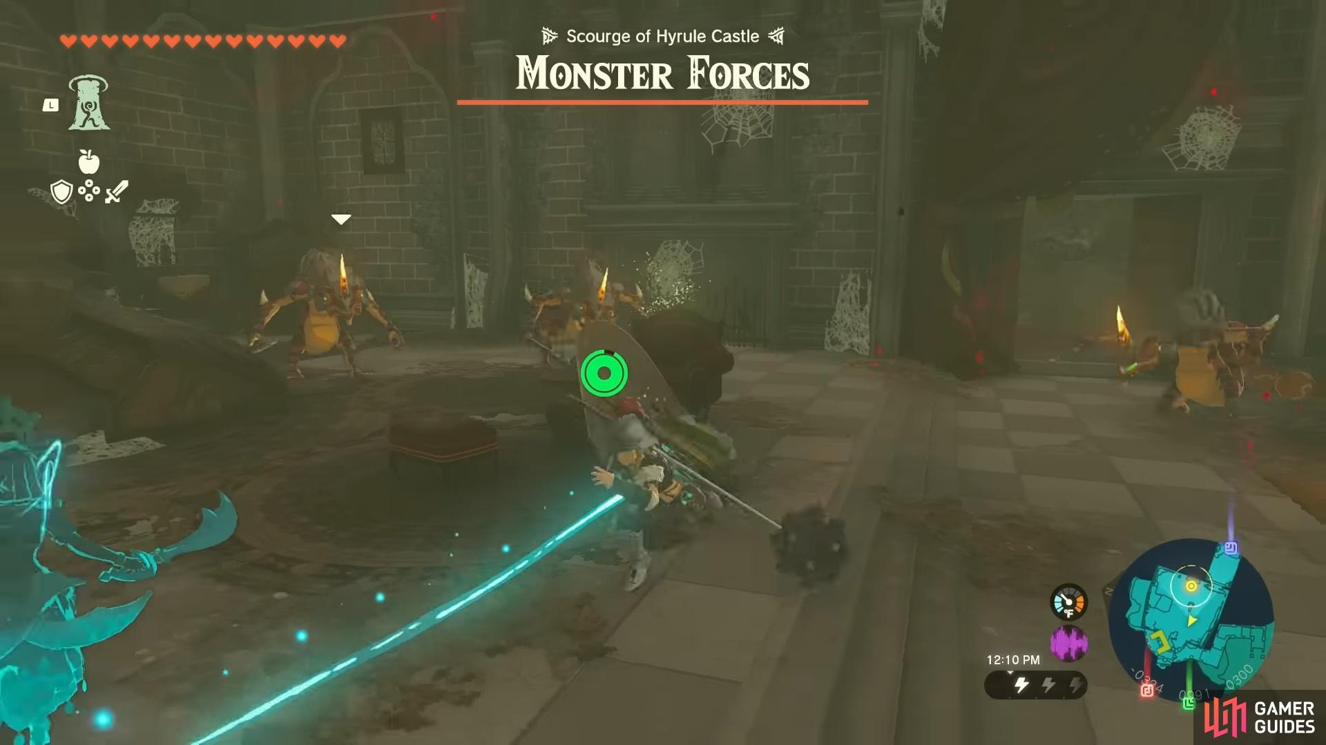 The fourth !Hyrule Castle Monster Forces battle containing Fire Breath !Lizalfos
