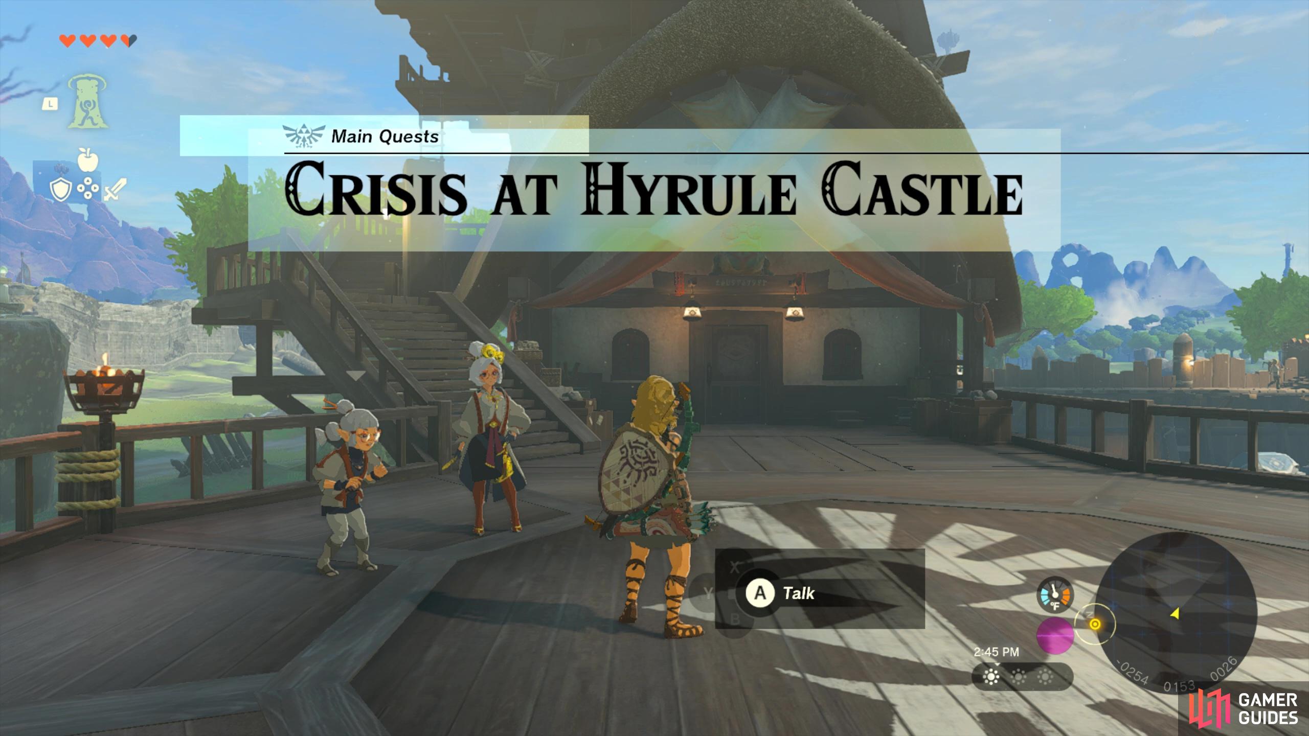 Main Quest: Crisis at Hyrule Castle.