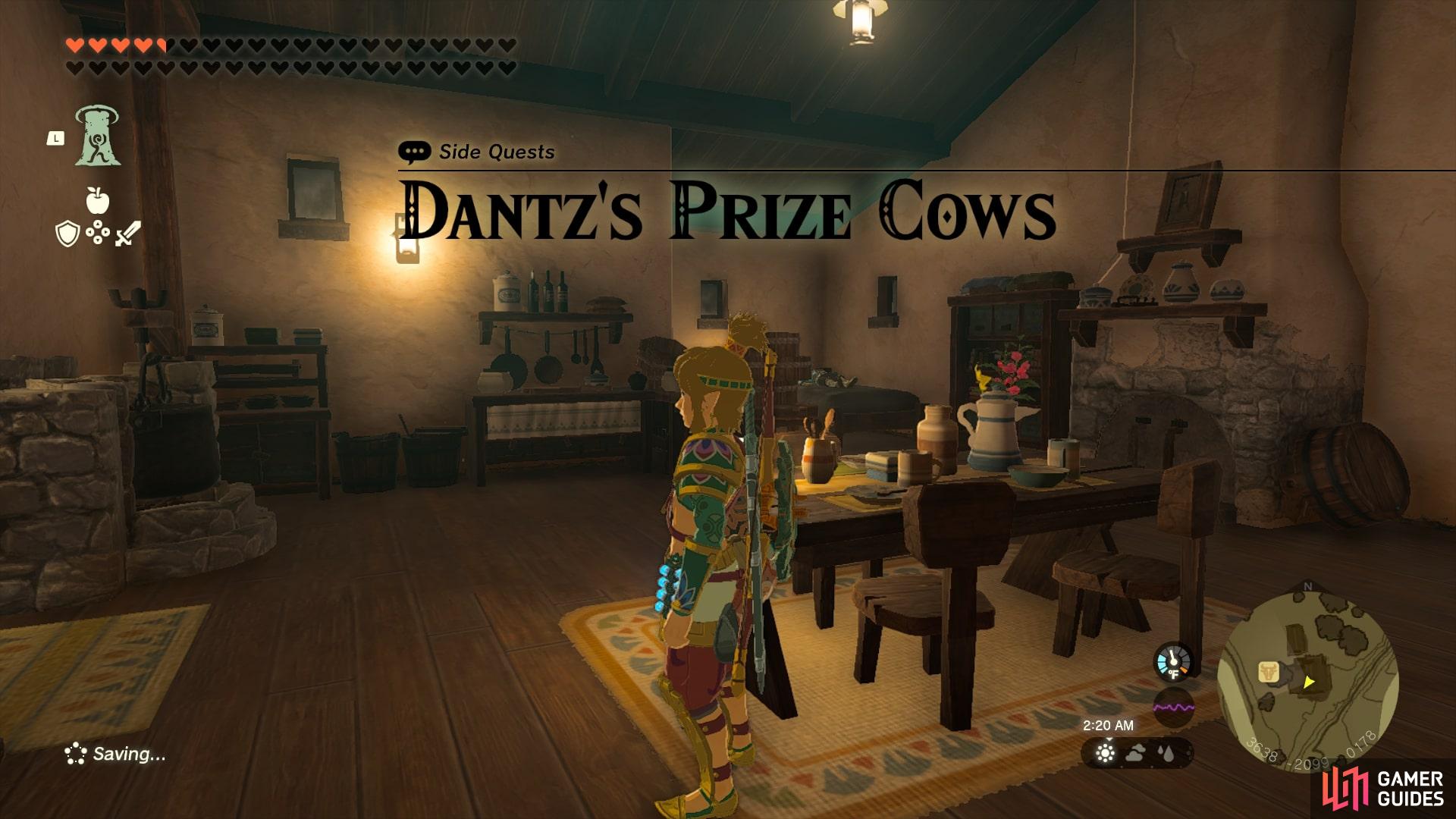 Tears of the Kingdom - Dantz's Prize Cows Walkthrough - The Legend