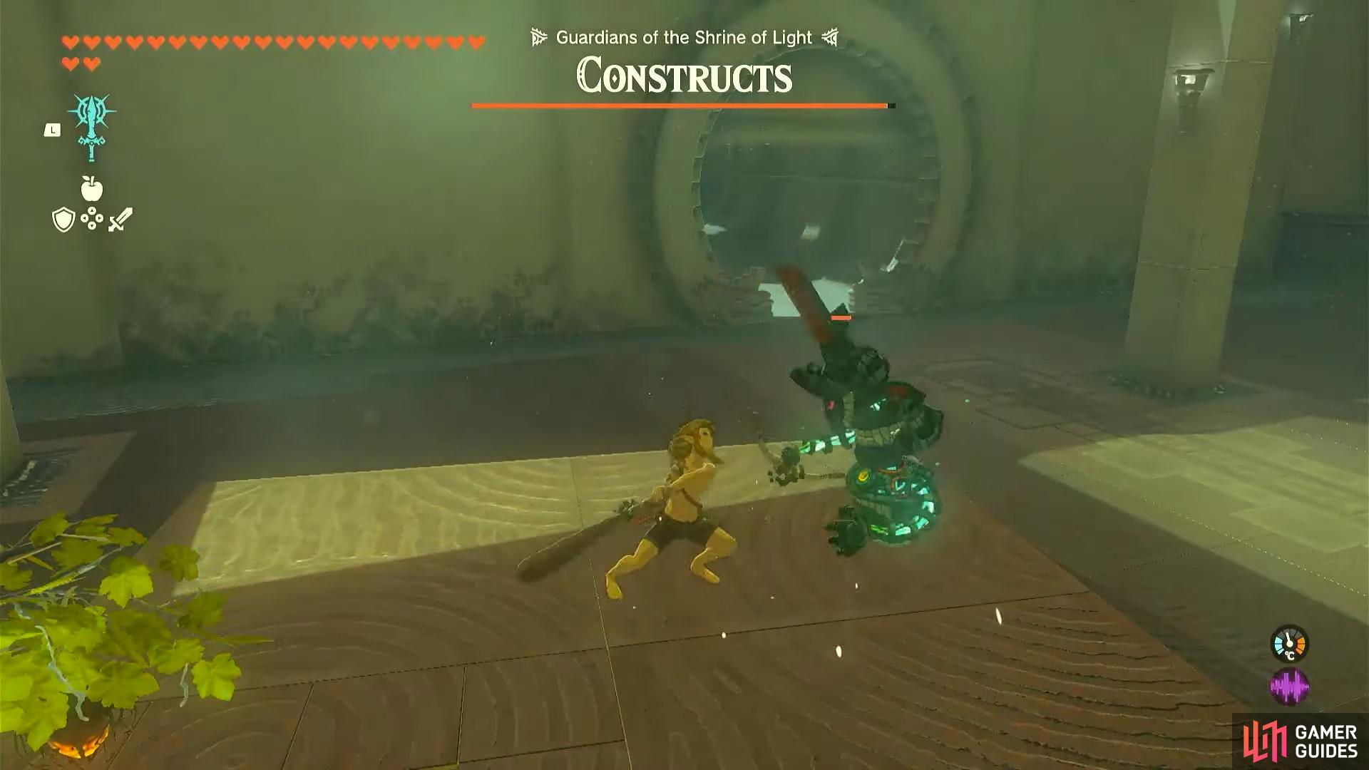 Taking on the first Construct of the shrine