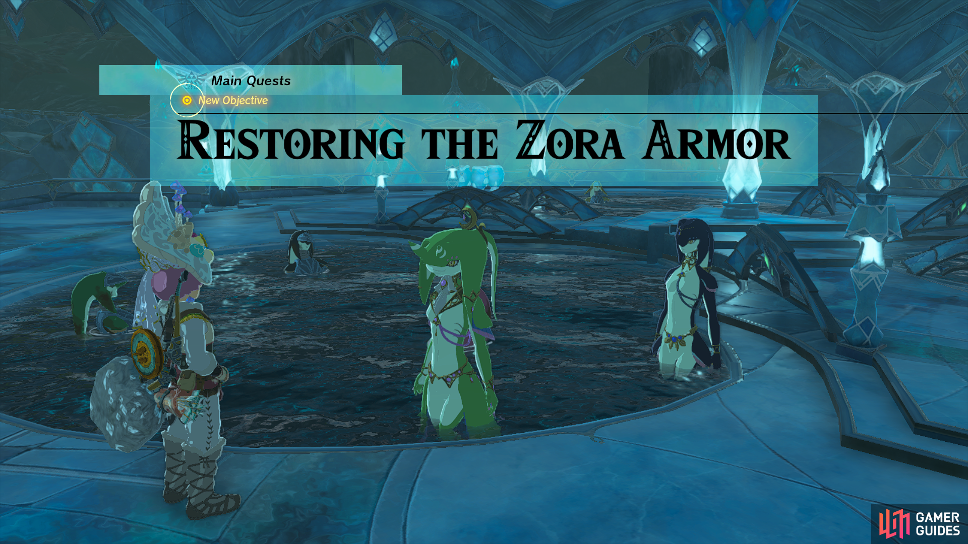 Starting the quest to get the Zora Armor.