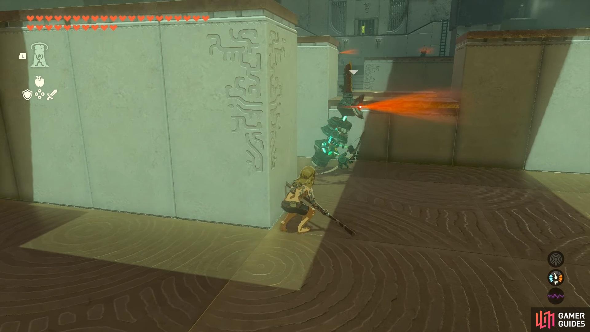 A patroling Construct in the shrine