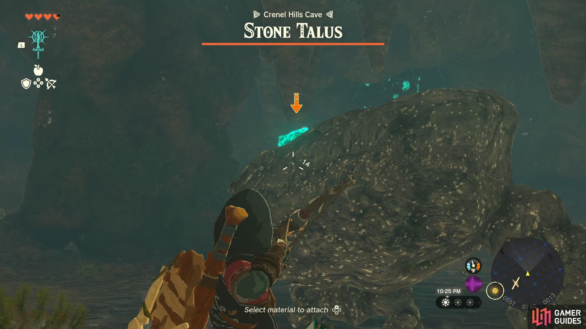 The !Stone Talus weak spot