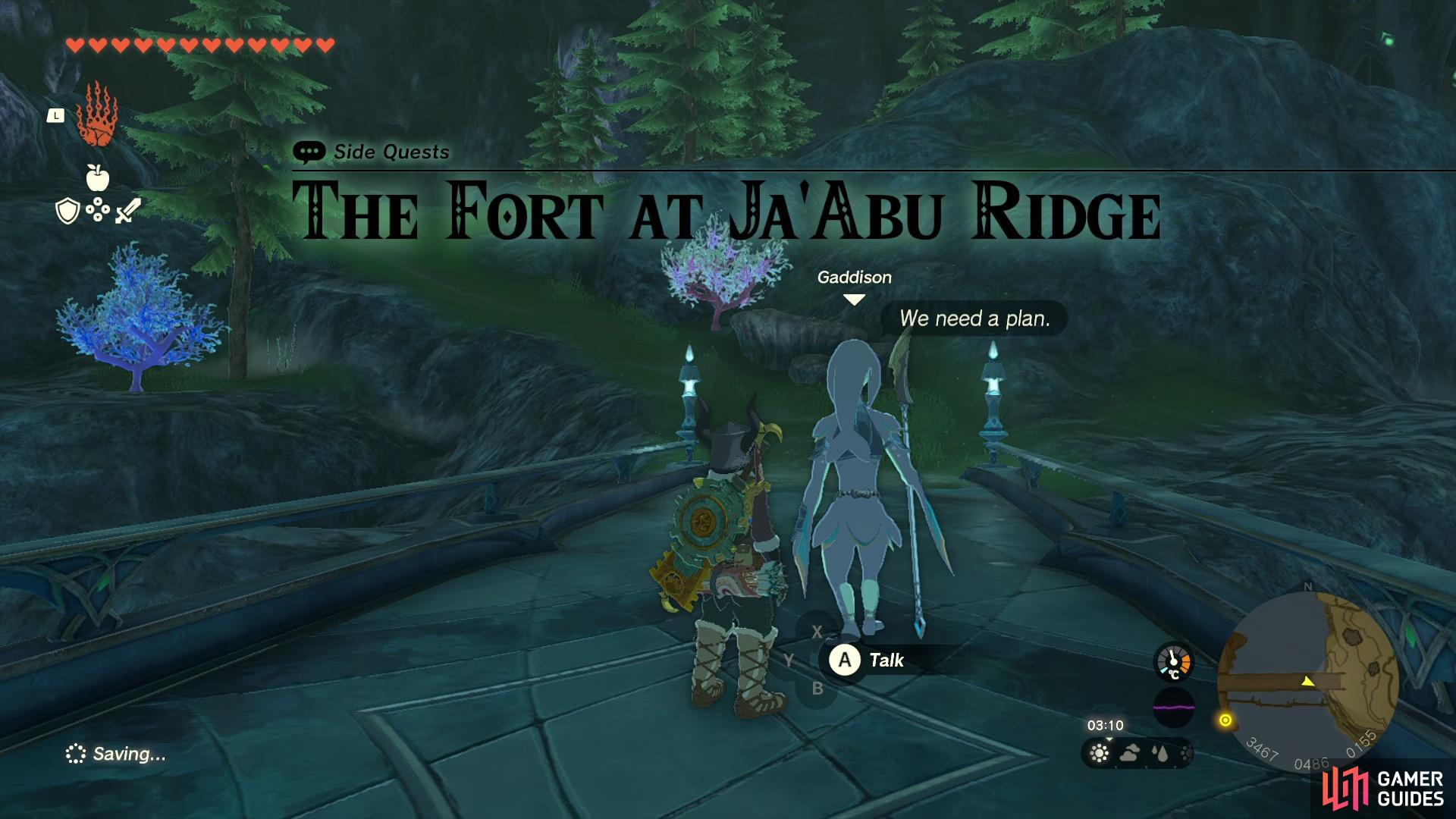 The Fort at Ja’Abu Ridge is a Side Quest at Zora’s Domain.