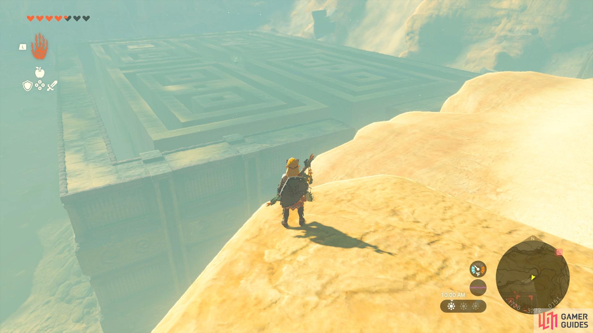 The South Lomei Labyrinth is the maze that is found near the Gerudo region.