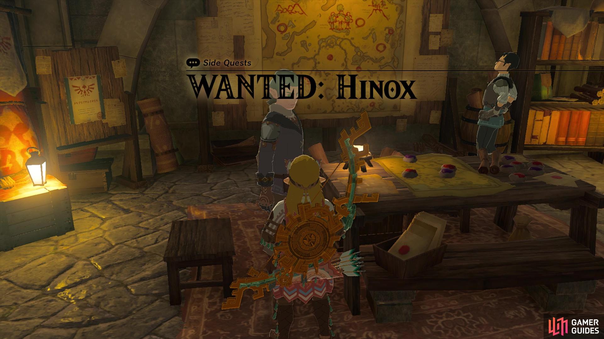 Wanted: Hinox is one of three monster elimination side quests from Gralens.