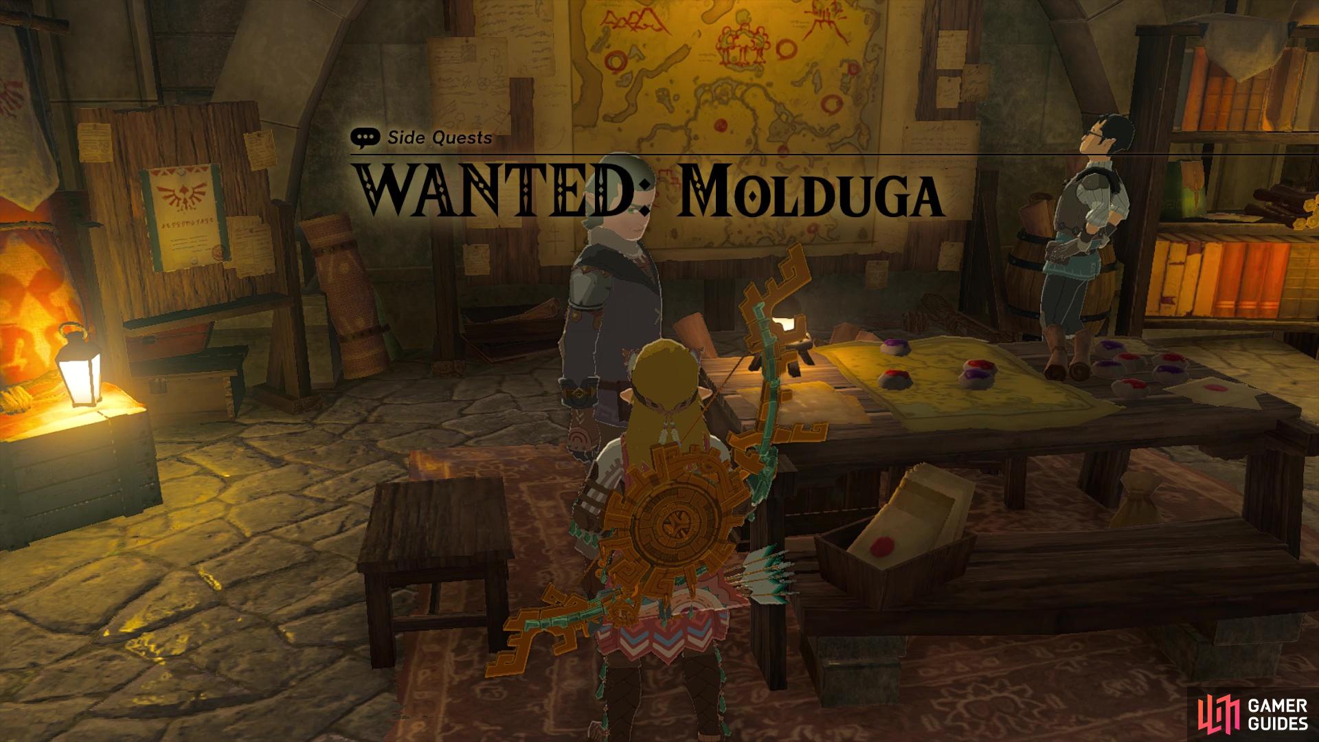 You will be hunting a Molduga, in the desert, for this quest.
