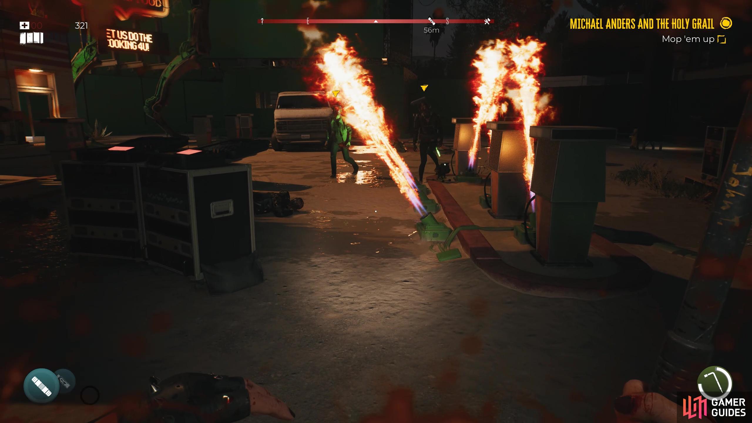 You can use the pyrotechnics to also kill the ads!
