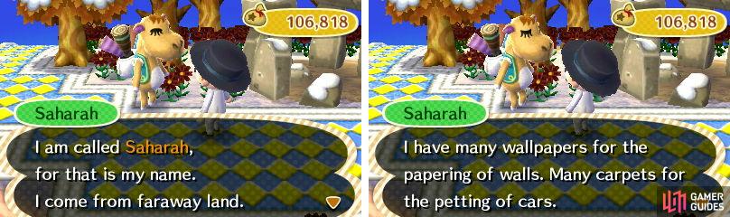 Saharah’s exclusive wallpapers and carpets can’t be reordered, so keep ’em safe.