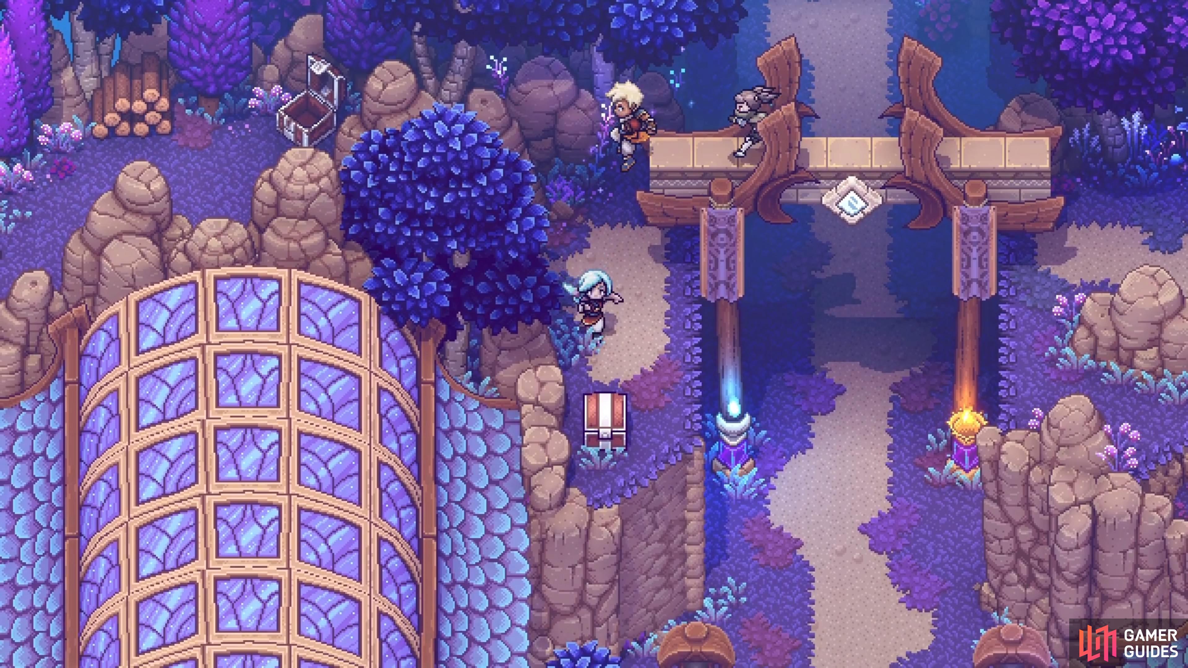 Go across that gate to reach this chest, on the left side of it.