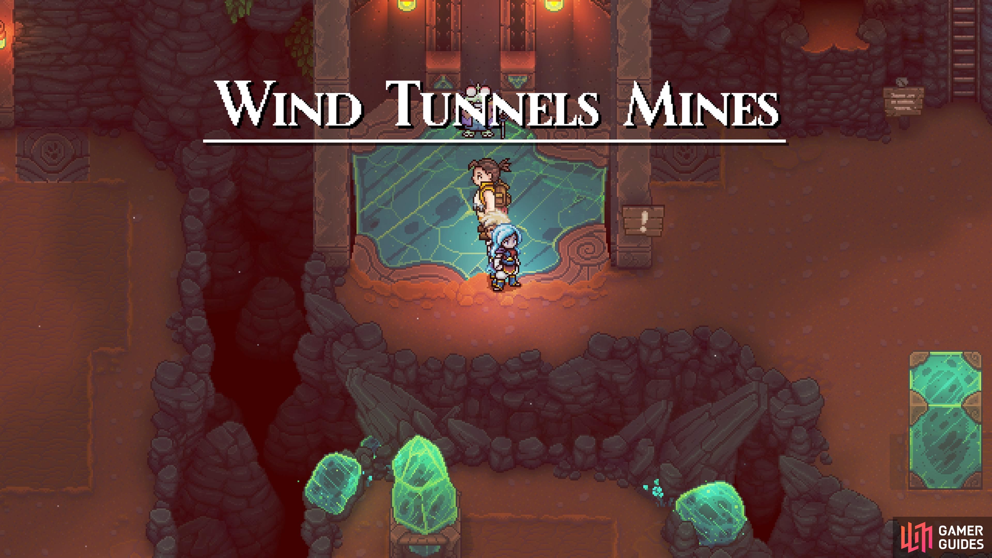 The Wind Tunnel Mines is a fairly long dungeon.