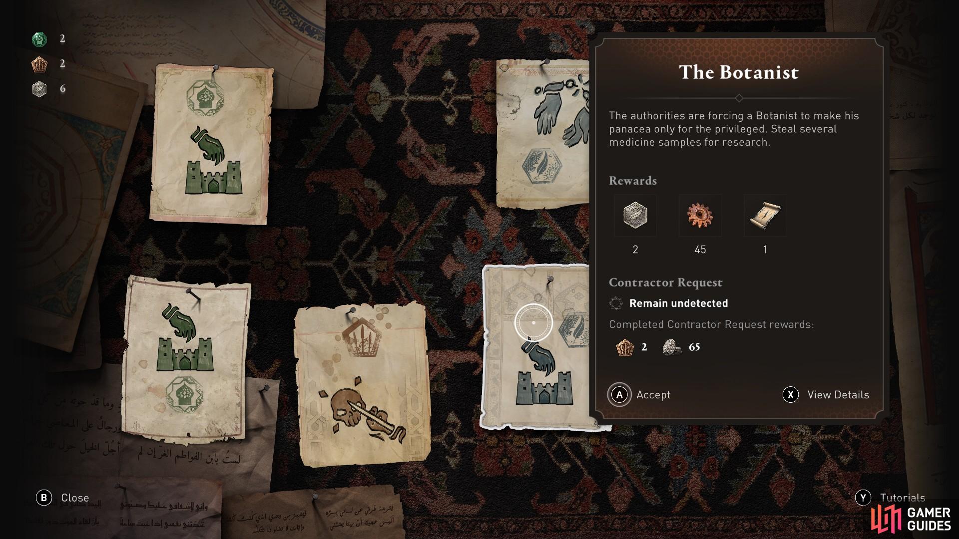 You can pick up The Botanist contract from the contract board at the bureau during the early game.
