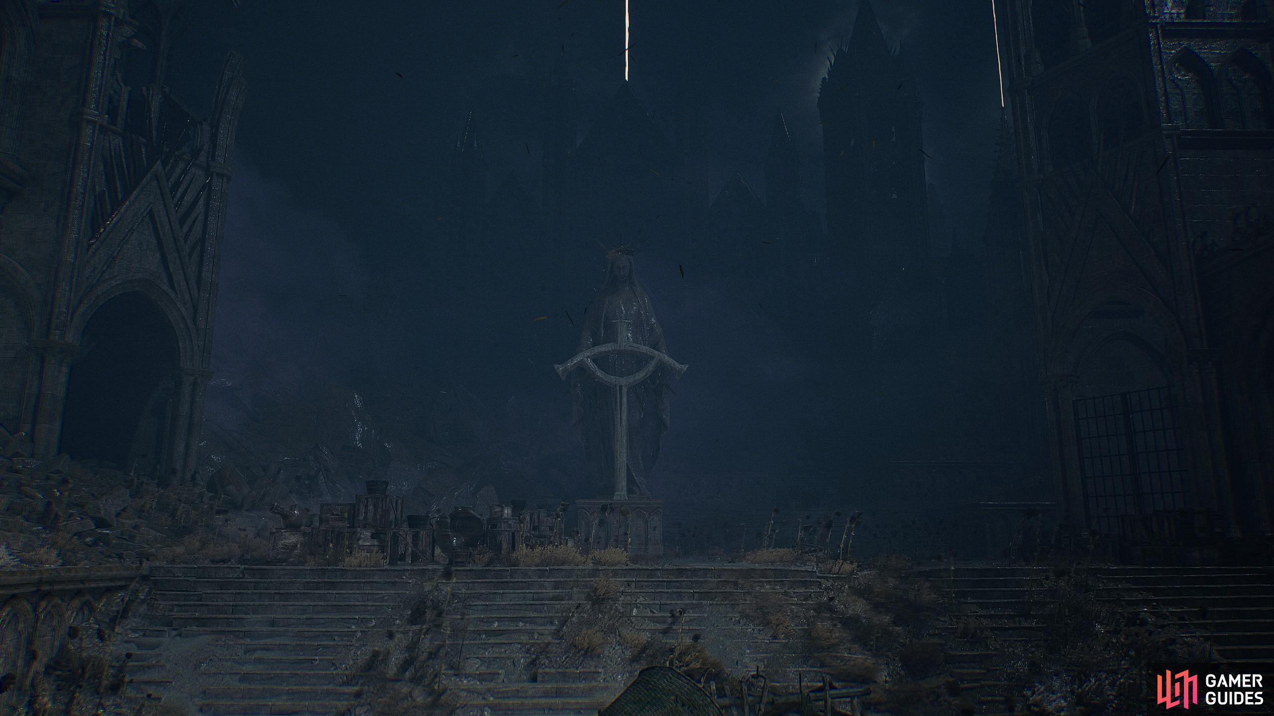 A small and dark area at the top of the Abbey, with its dark and tainted grounds occupied by the most twisted of the sisters. This place houses the few remaining items, NPC questlines, and the final beacon.