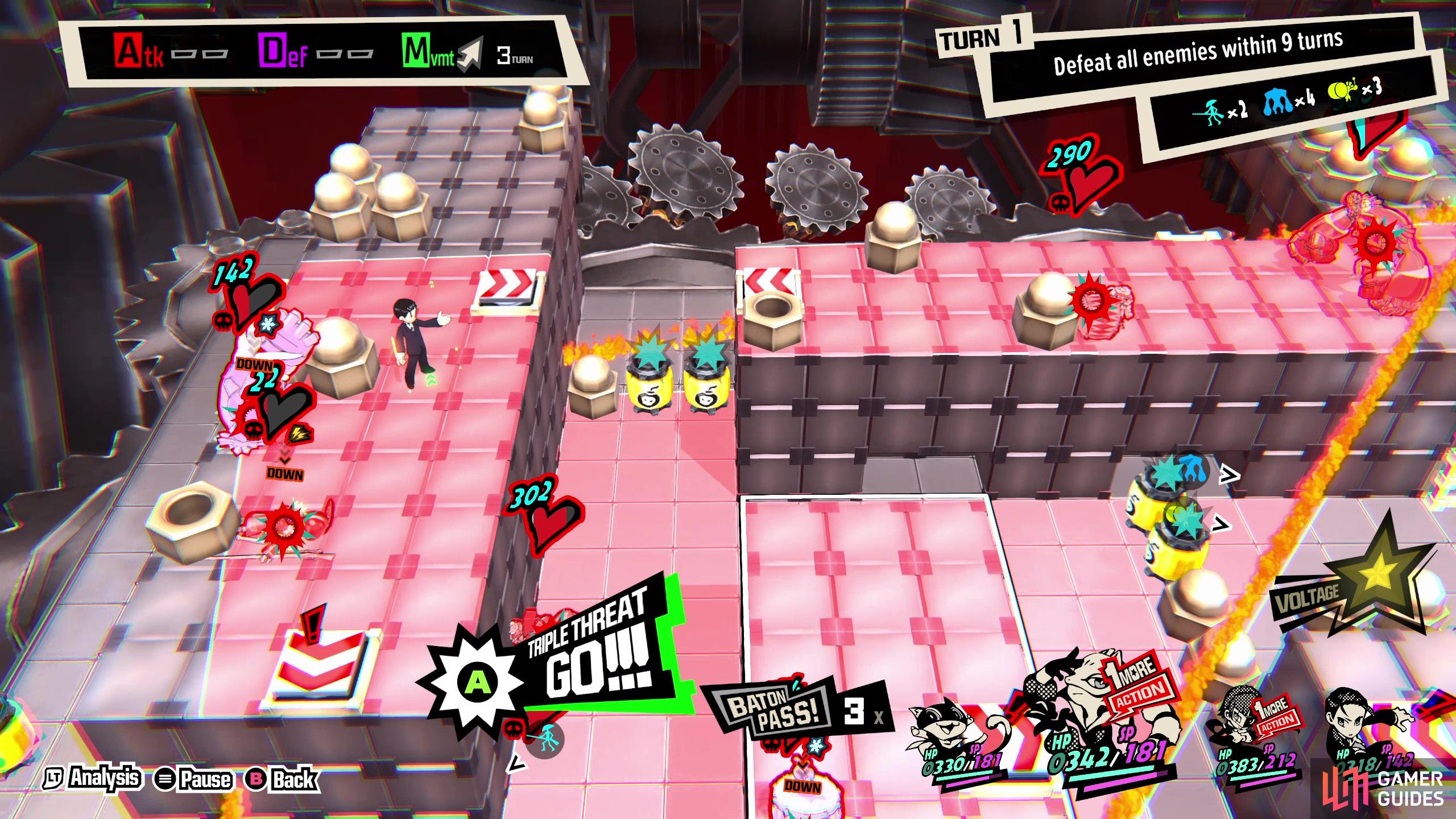 By using One Mores to extend your range you can encompass much of a map in the area of a Triple Threat All-Out Attack!