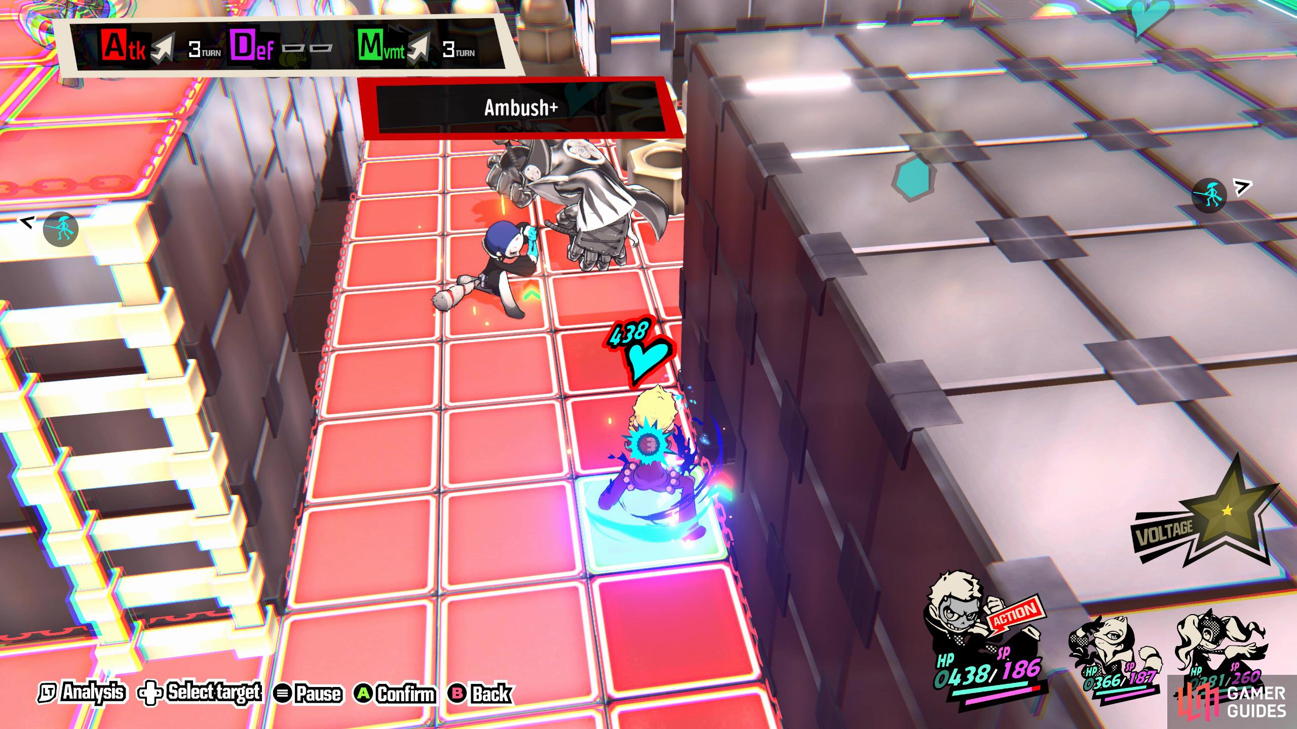 Step 3: Switch to Ryuji, go down the ladder, and wait in cover near Yusuke. If you have Ambush, put it on Yusuke.