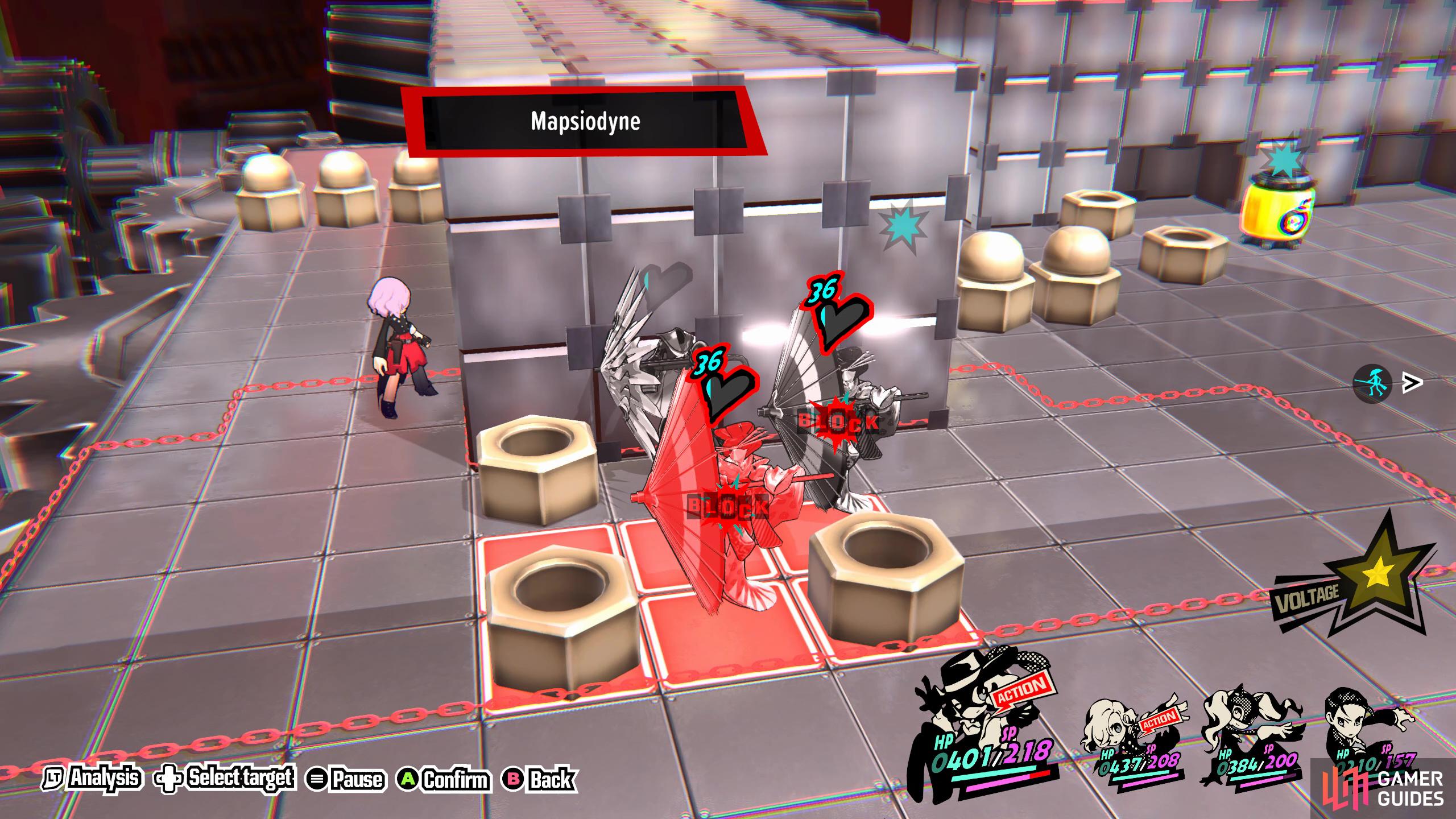 Step 5: Select Haru, stand next to the wall near Erina, and cast Mapsiodyne to get the enemies attention.