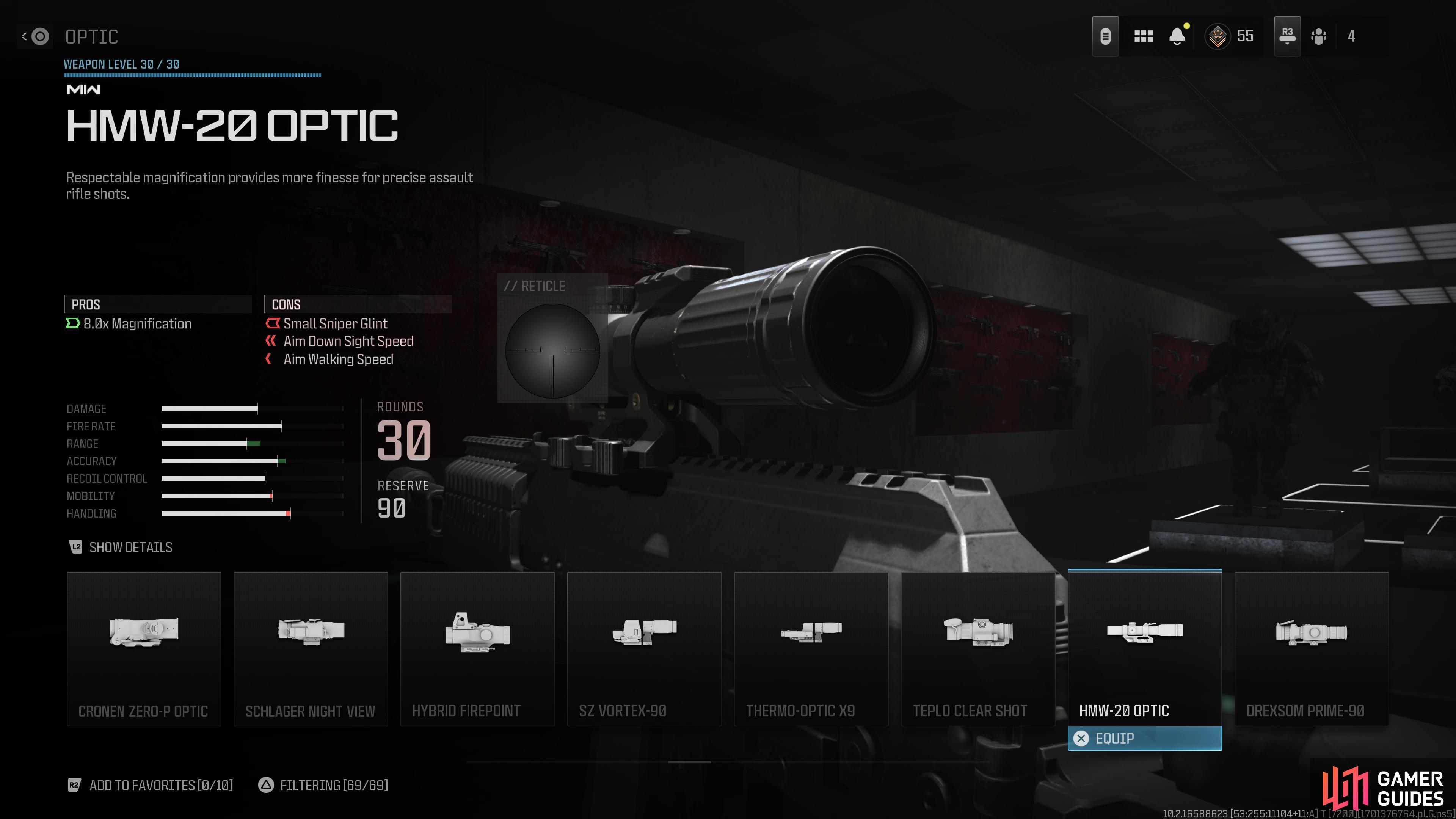 You will need an Extreme Magnification (8x) scope for the Priceless Camo challenge.