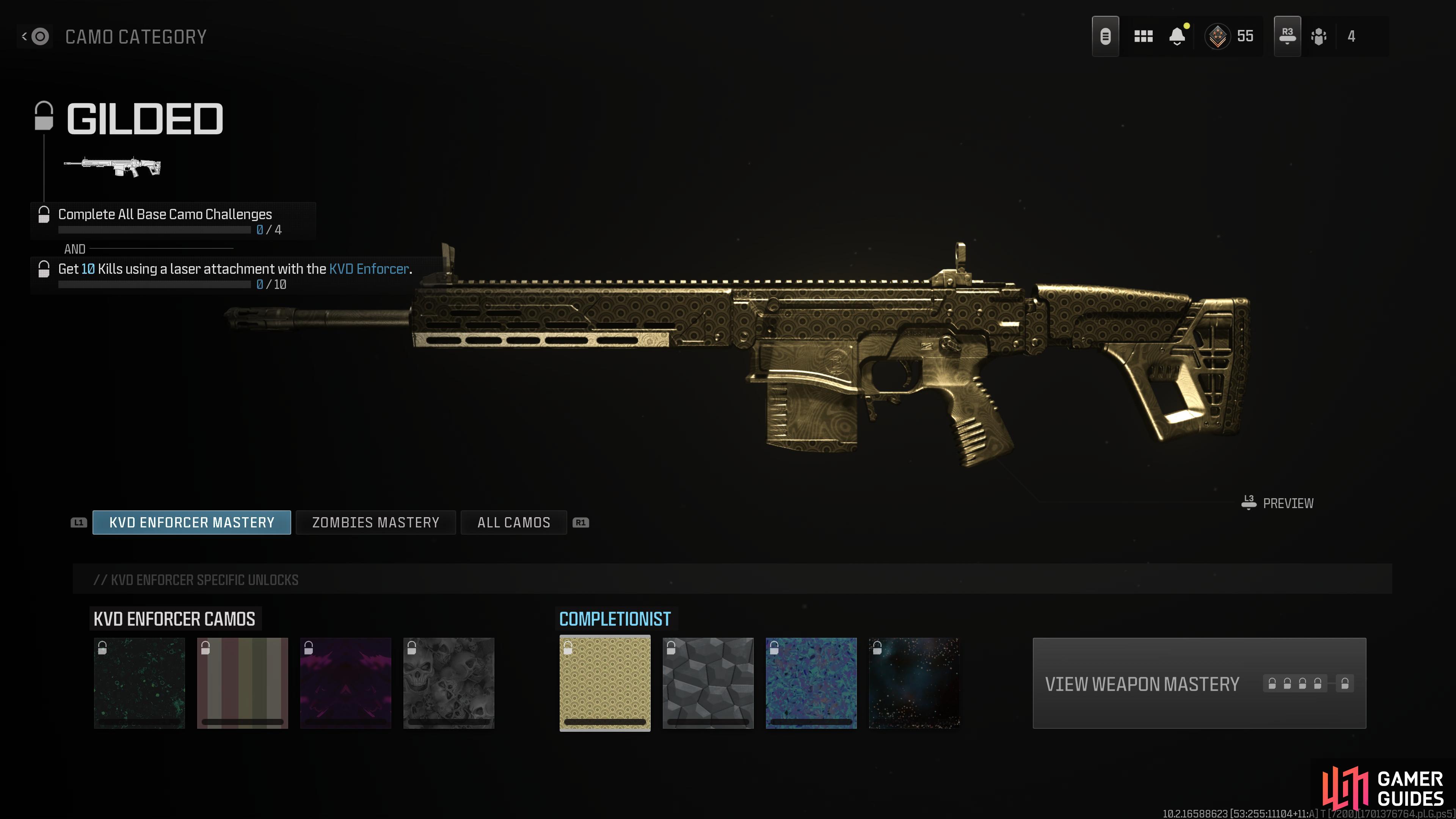 The KVD Enforcer is a Marksman Rifle that can be challenging to get all the Camos for.