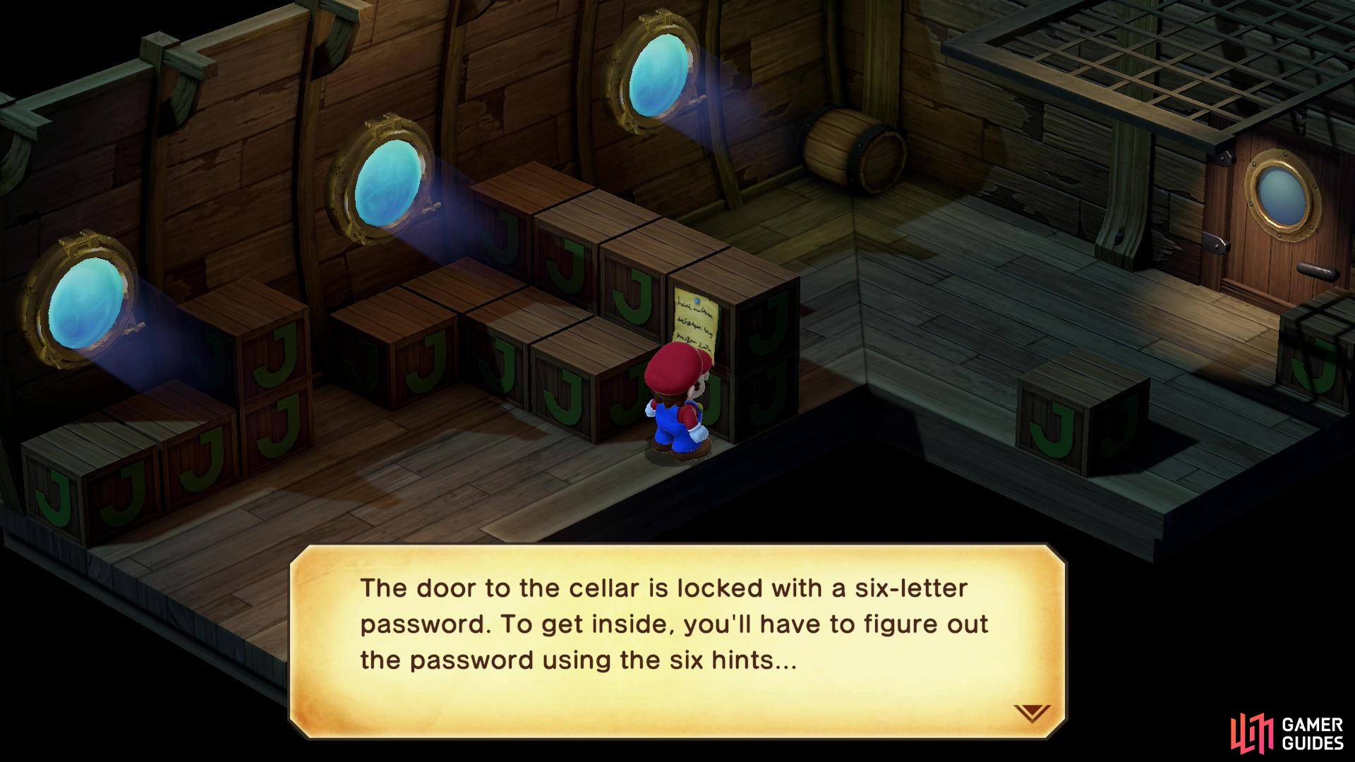 Read a note near the start of the dungeon to find out what you'll be doing in a bit - finding clues to figure out a password.