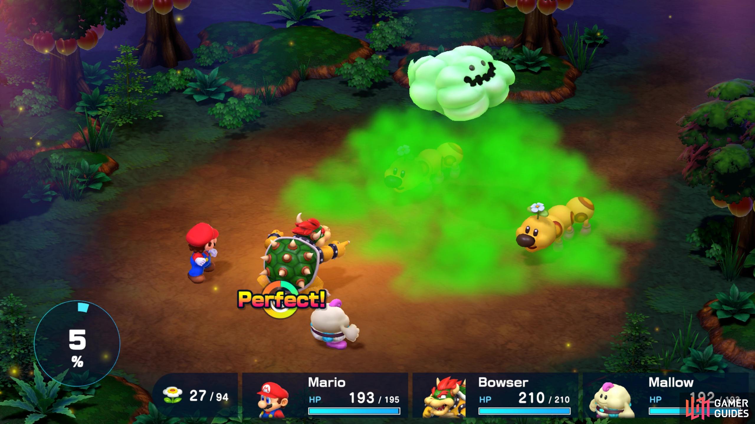 A spooky poison cloud will appear when you use the Poison Gas special attack. 
